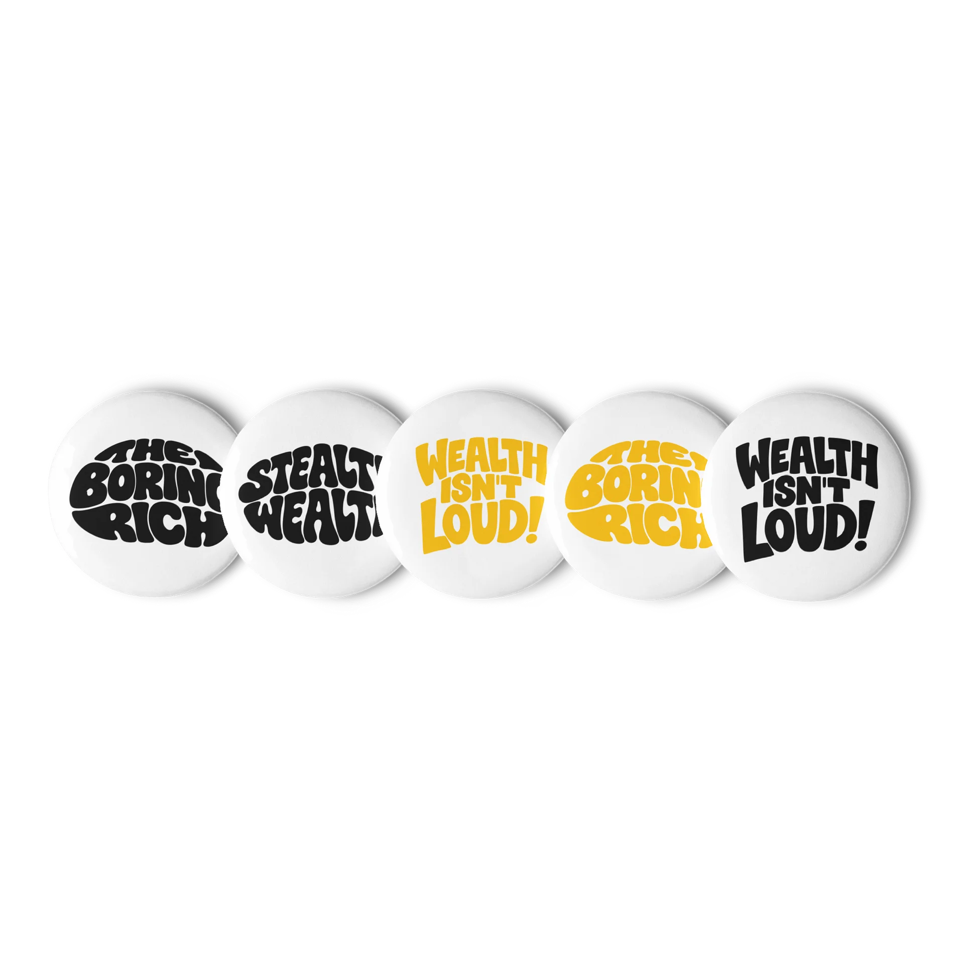 The Boring Rich Set of Pin Buttons product image (1)
