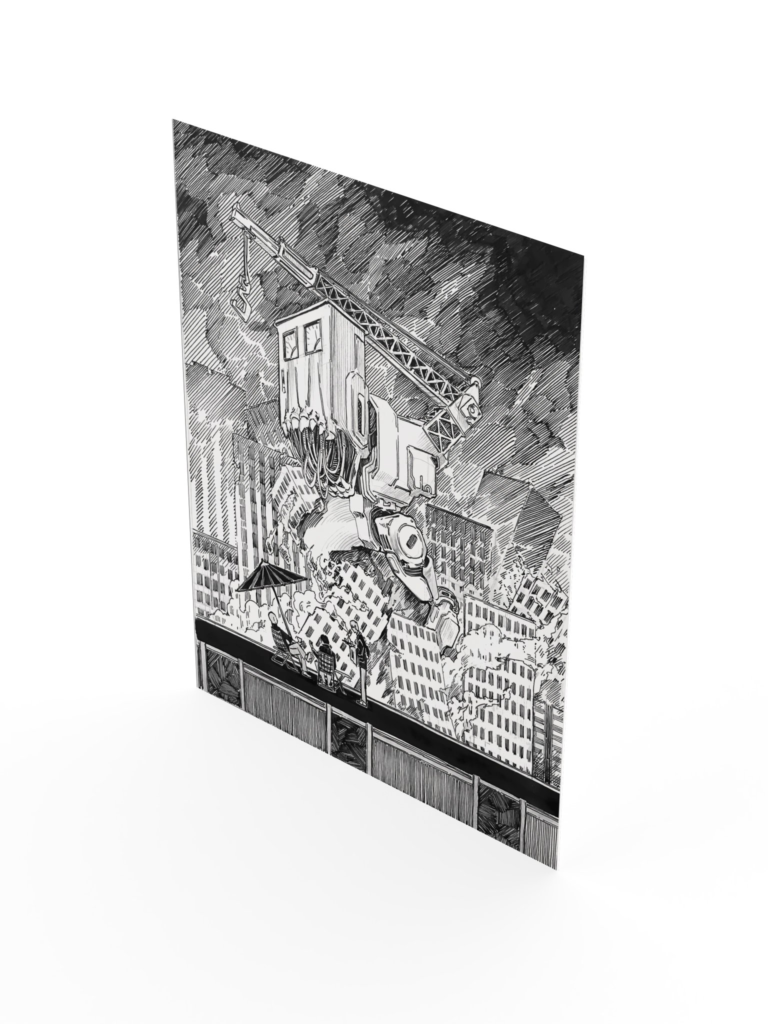 Inktober art. “Contraption" (Poster) product image (3)