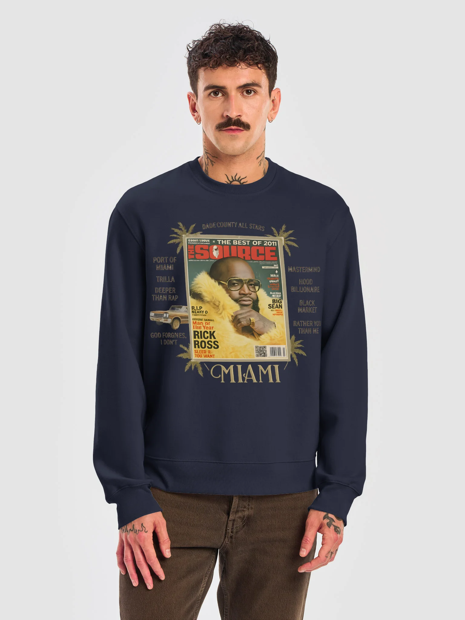 Rick Ross Miami Collage Oversized Sweatshirt product image (10)