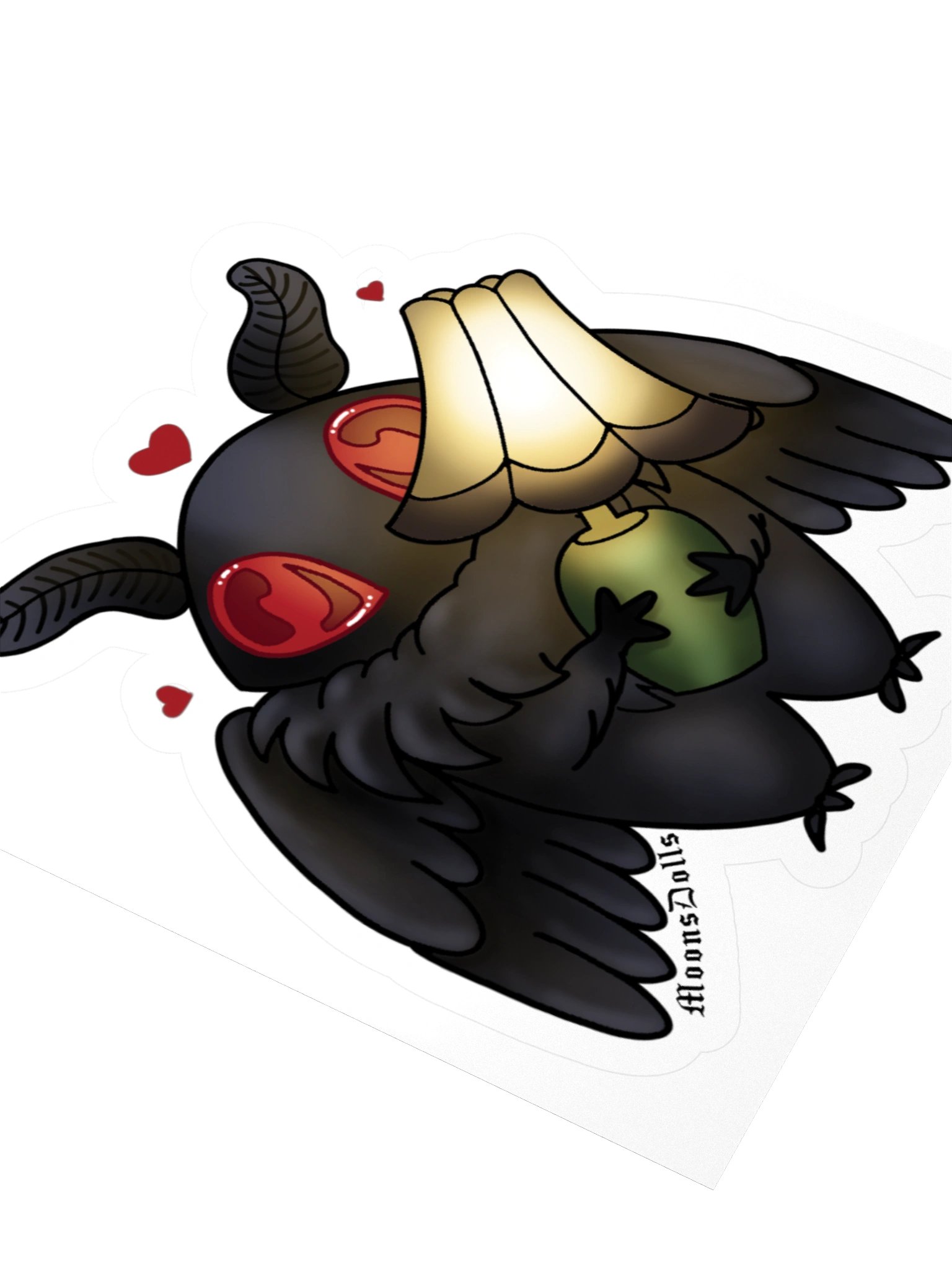 'mothman <3 lamp' sticker product image (3)