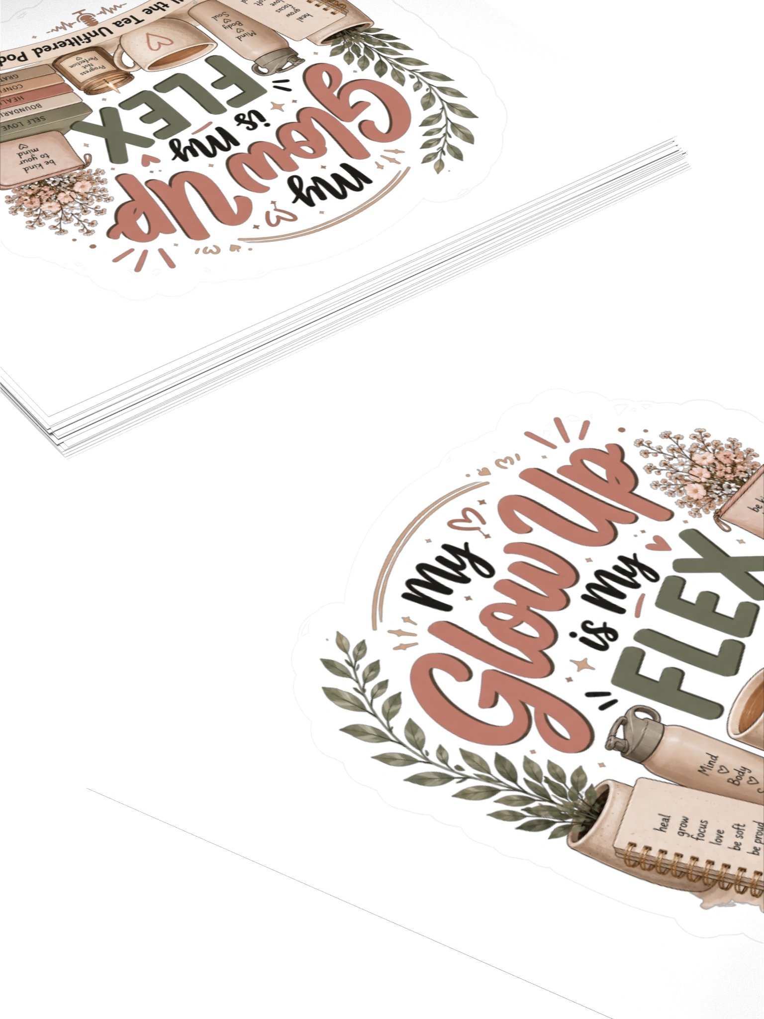 My Glow Up Is My FLEX Kiss Cut Sticker product image (4)