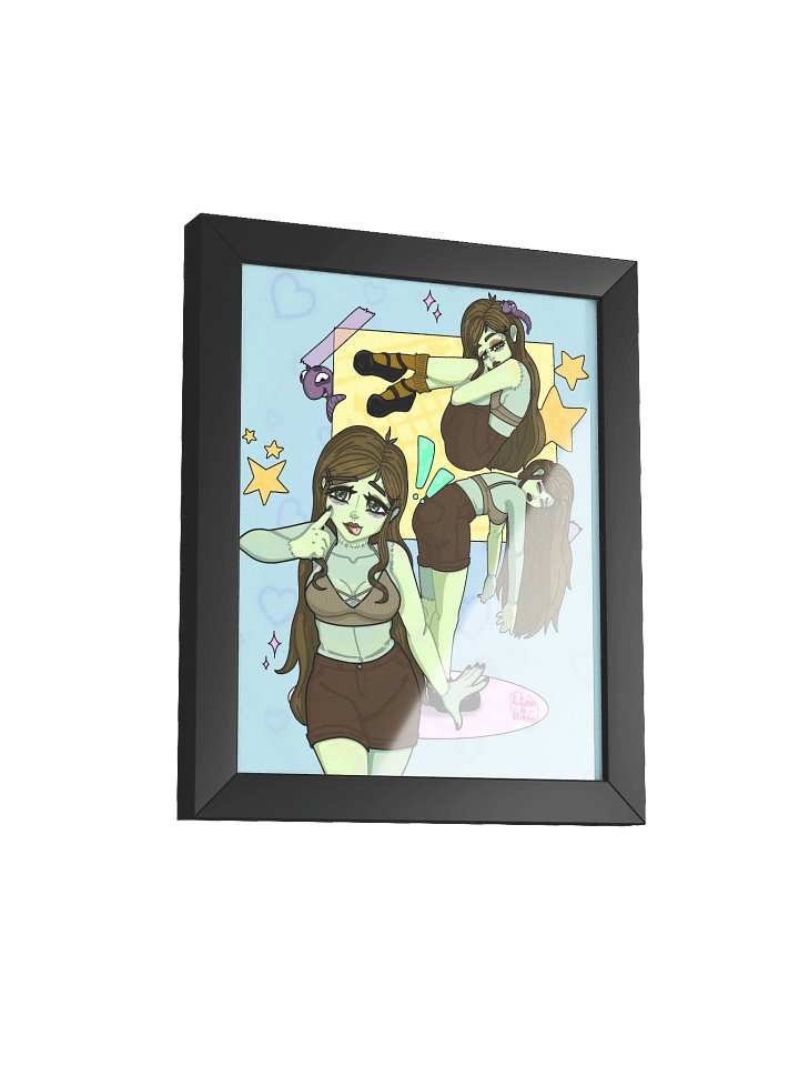Autumninstitches poses design Framed High-Quality Matte Poster (in) by Allcolor product image (2)
