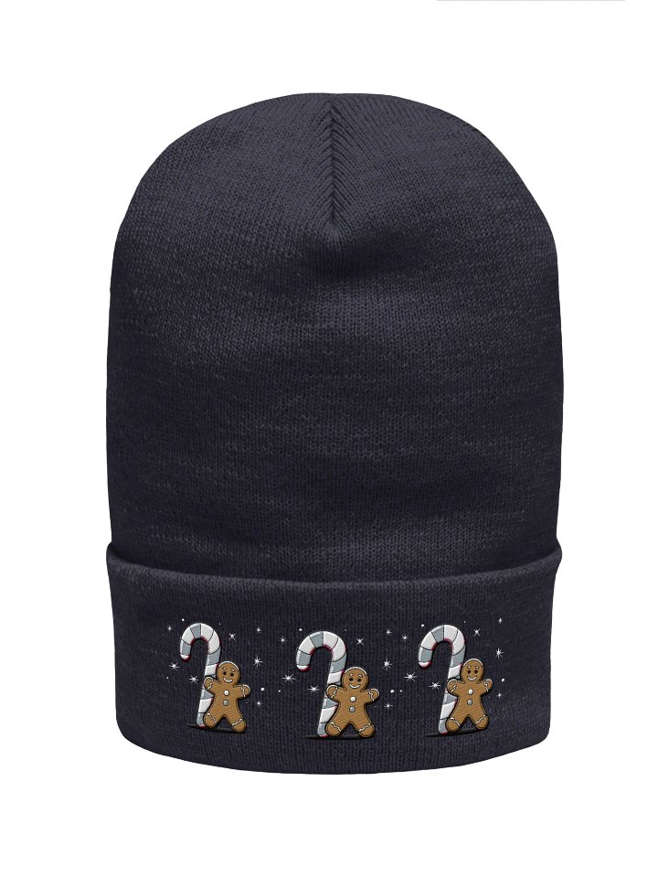 Festive Candy Cane & Gingerbread Yupoong Cuffed Beanie product image (1)