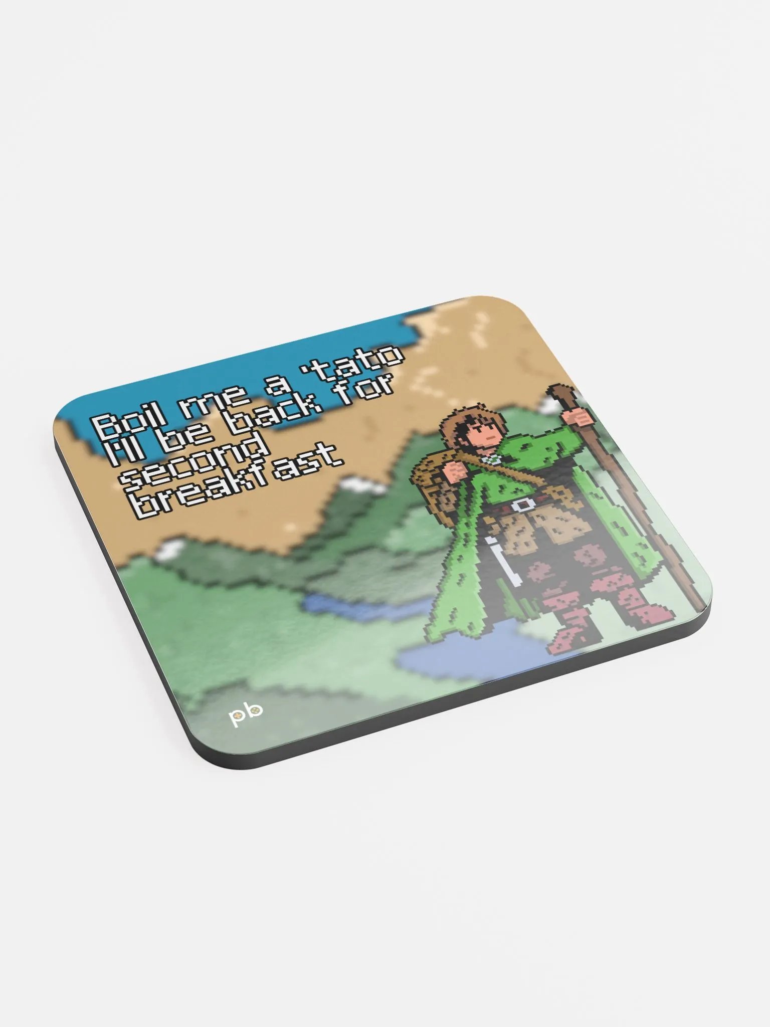 Boil Me a 'Tato Pixel-Art Mug Cork Coaster product image (3)