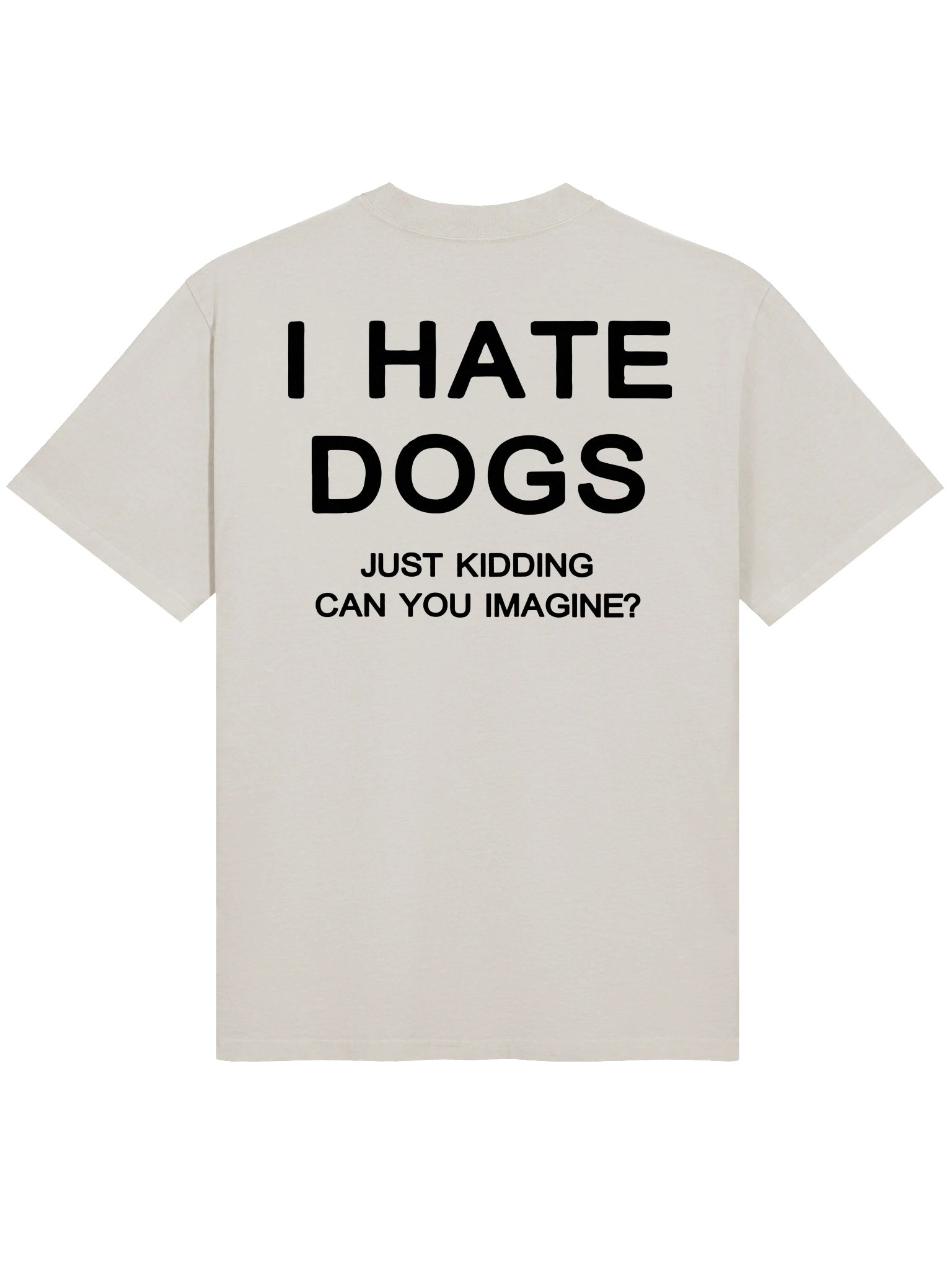 I HATE DOGS // Oversized Faded Tee // Black Ink product image (1)
