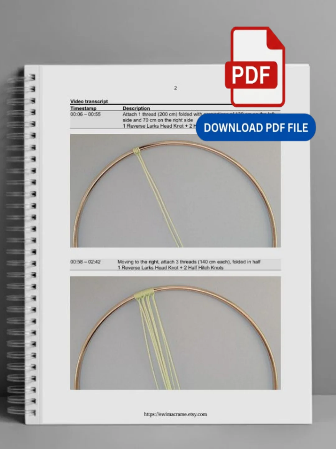 Micro Macrame Two Tone Tree — Photo Tutorial product image (3)