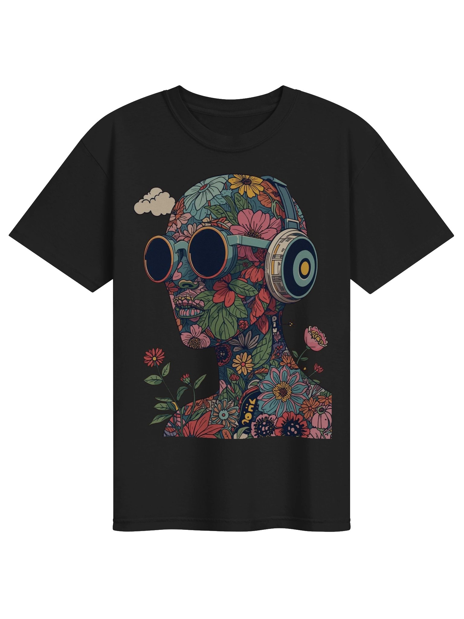 Floral Headphones Dream Heavyweight Tee product image (1)