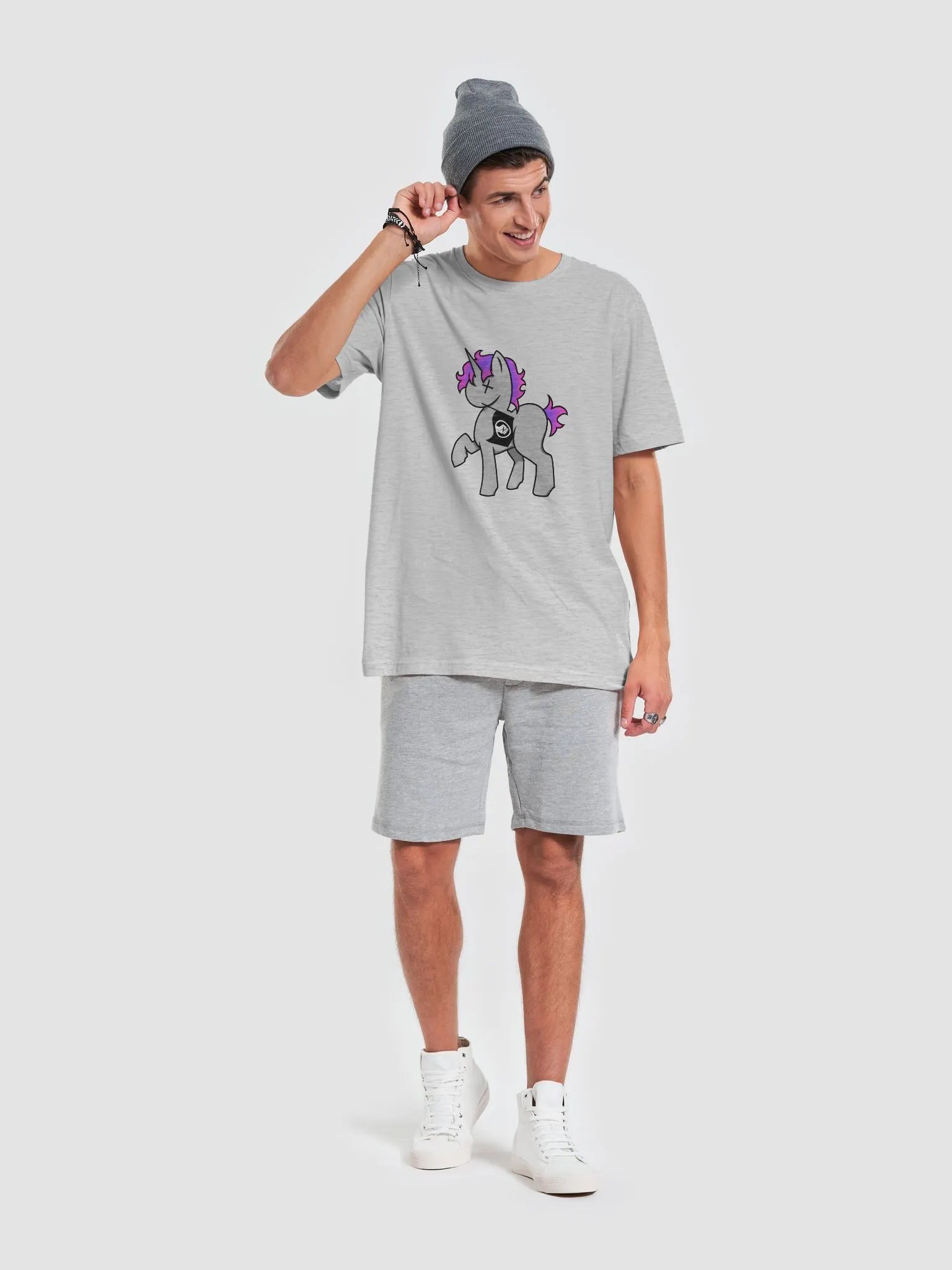Unicorn + BLM logo flag T-Shirt product image (6)
