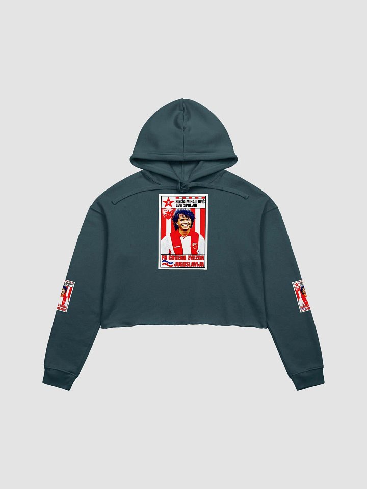 Siniša Mihajlović (FK Crvena Zvezda) #2 Bella+Canvas Fleece Crop Hoodie product image (1)