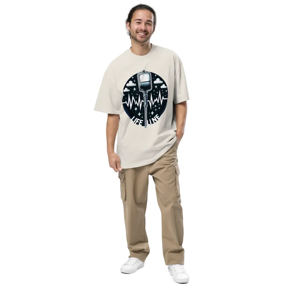 Lifeline EKG Oversized T-Shirt product image (18)