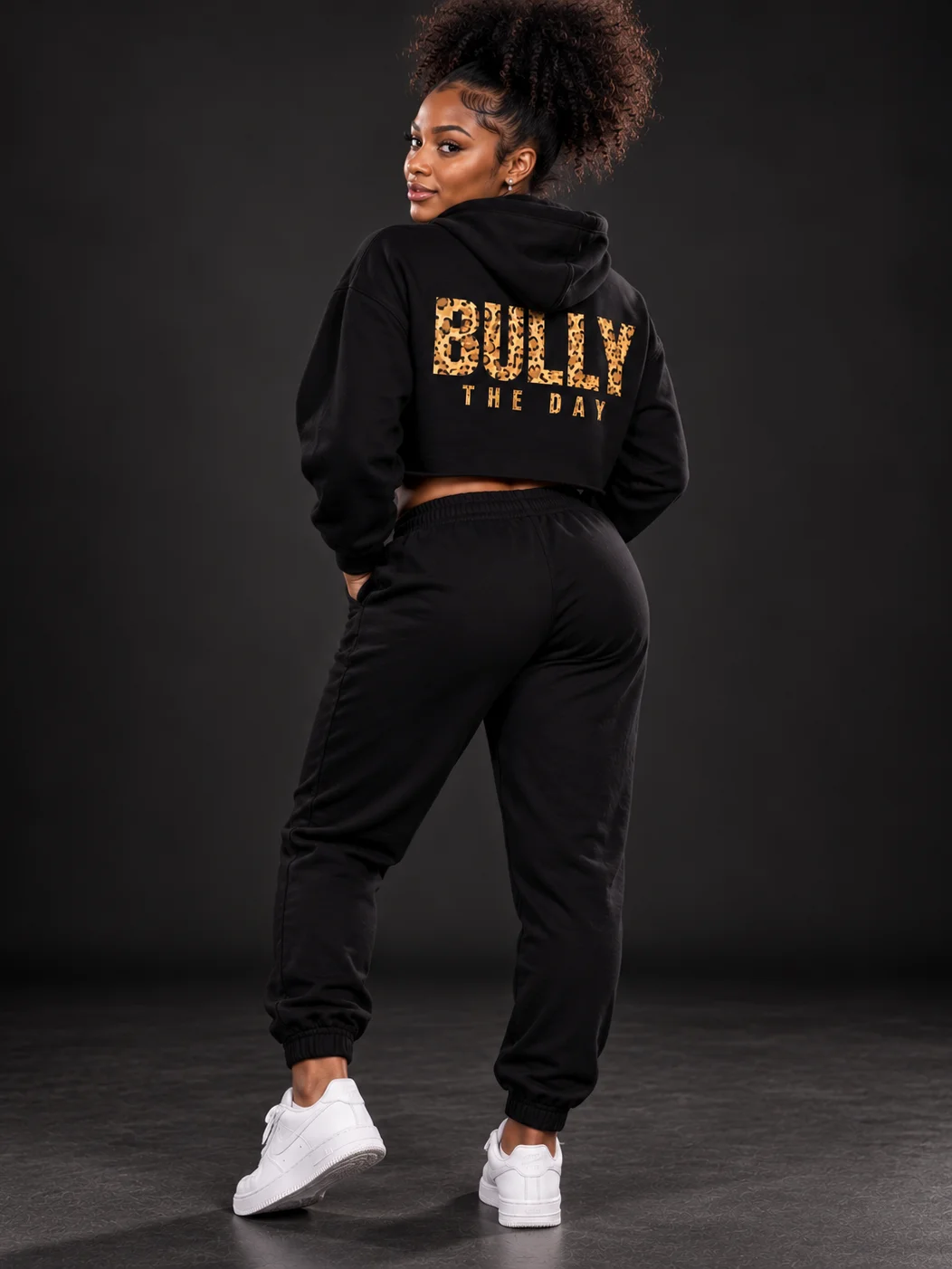 Bully The Day Crop Hoodie - Leopard product image (1)