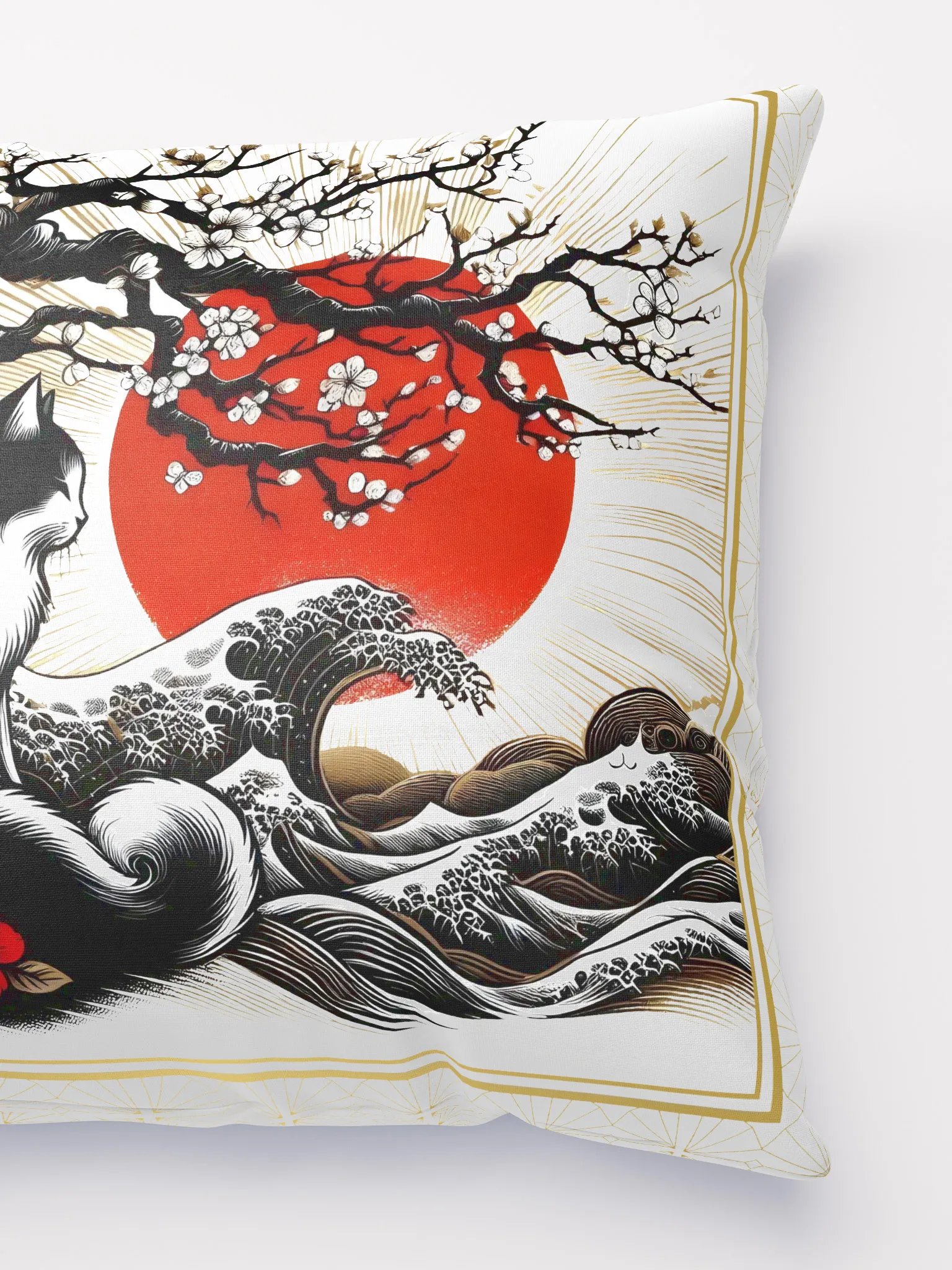 Cherry Blossom Cat Pillow product image (4)