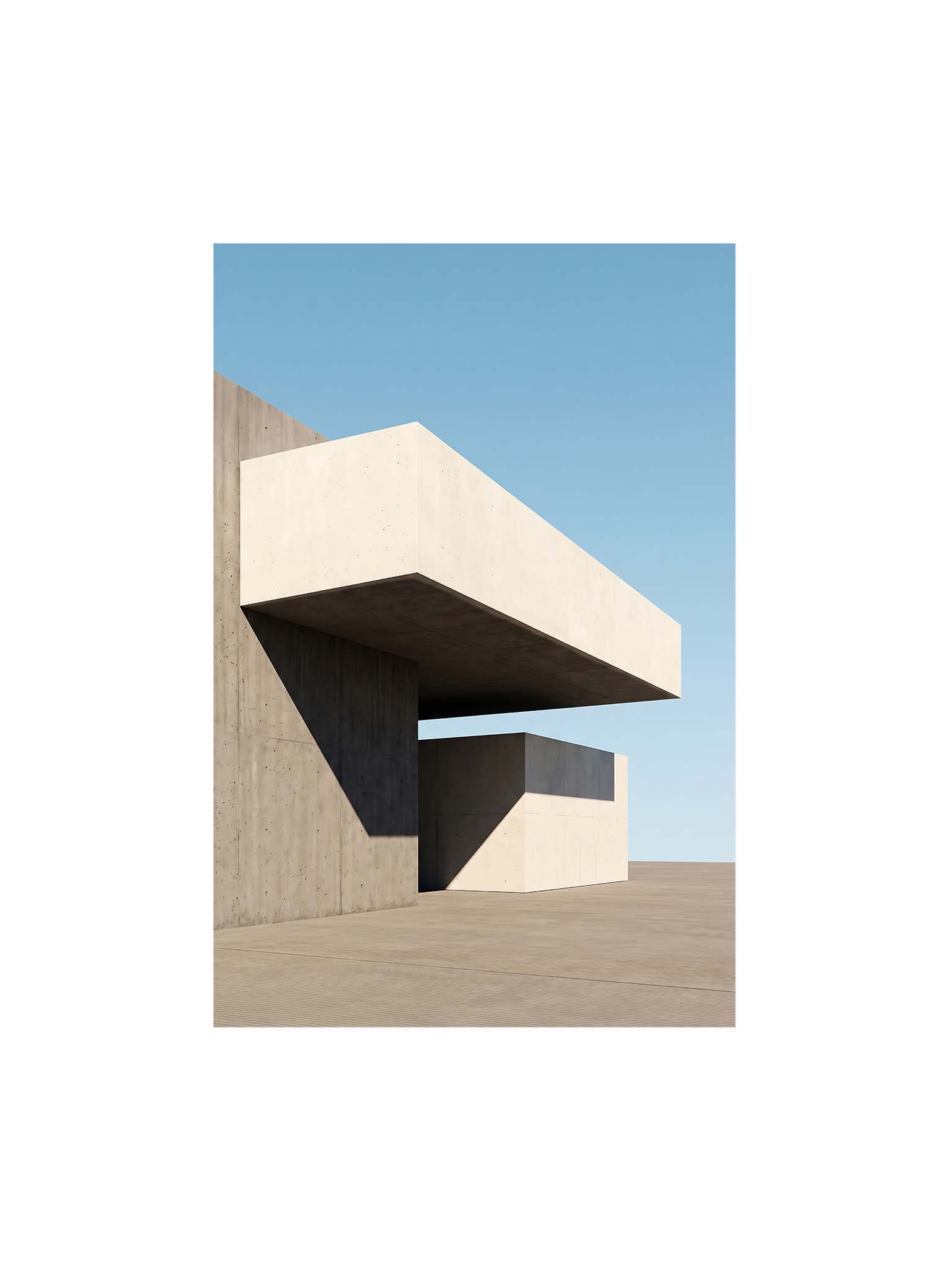 Cantilever - Brutalist Minimalist Architectural Wall Art product image (1)