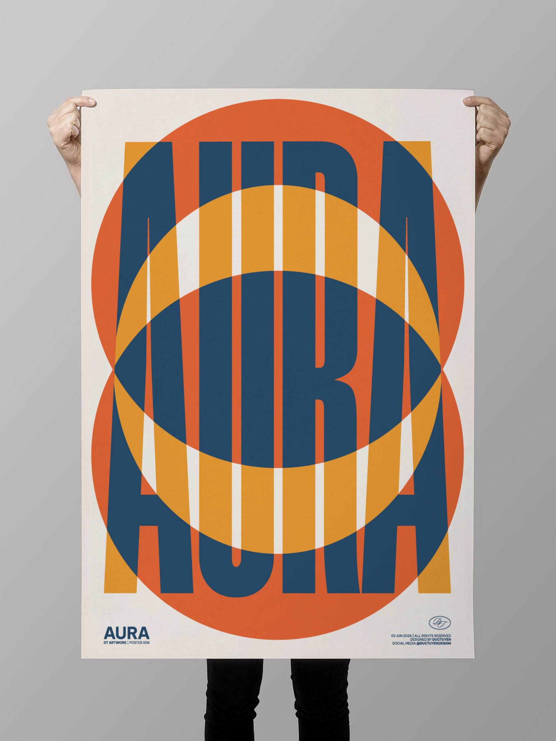 "AURA" Typography Print Poster (Unframe) product image (8)