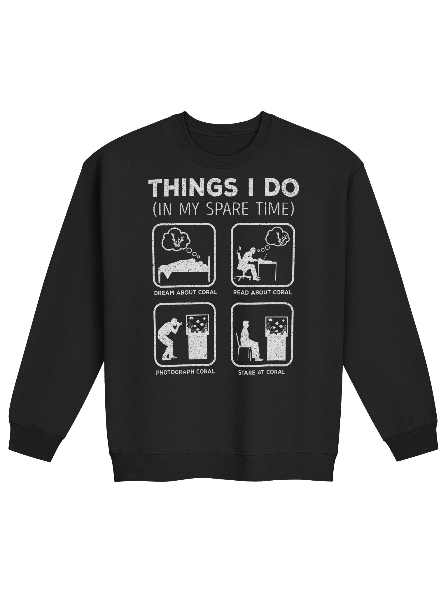 Things I Do in My Spare Time Coral Sweatshirt – Funny Reef Aquarium Hobby Sweatshirt product image (5)