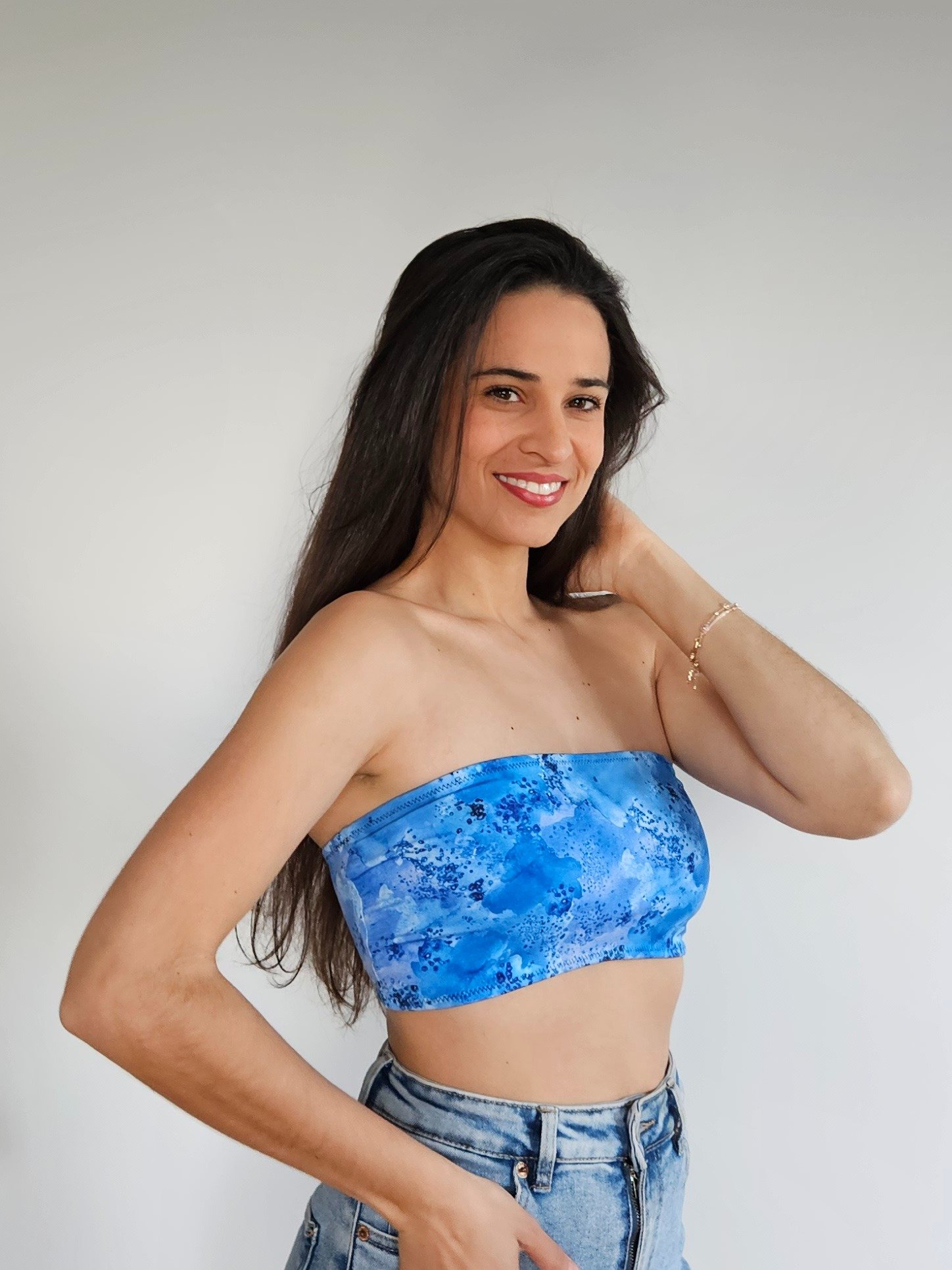 "Ocean Blue" Print Bandeau product image (3)