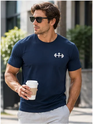 His House Mens Performance Crew Collar T-Shirt -White Logo by His House