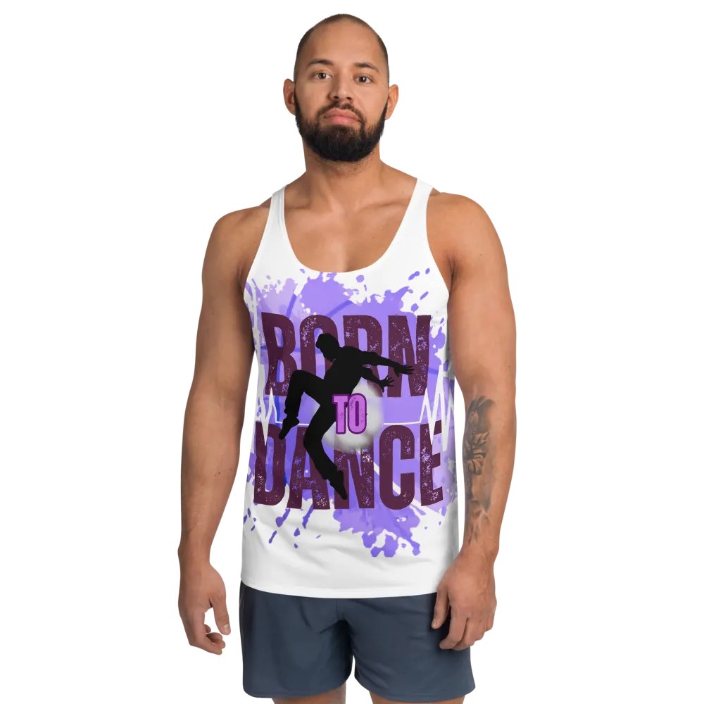 Born to Dance His Silhouette Energetic Vibes Full Print Tank product image (1)