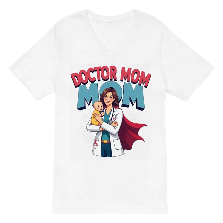 Doctor Mom Superhero v-neck T-ee product image (6)