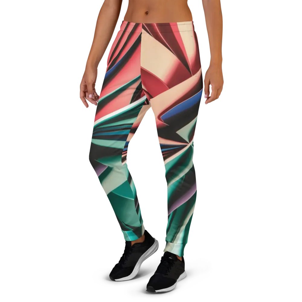 Abstract Geometric Women's Joggers in Vibrant Colors (XS-3XL) product image (6)