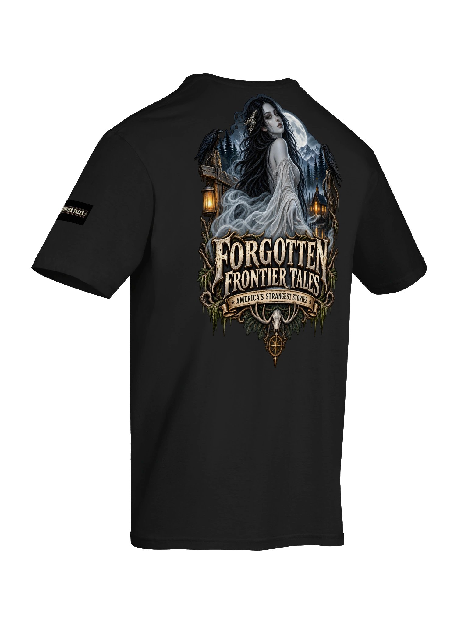 Forgotten Frontier Tales — Moonlit Apparition Haunted Tee product image (8)