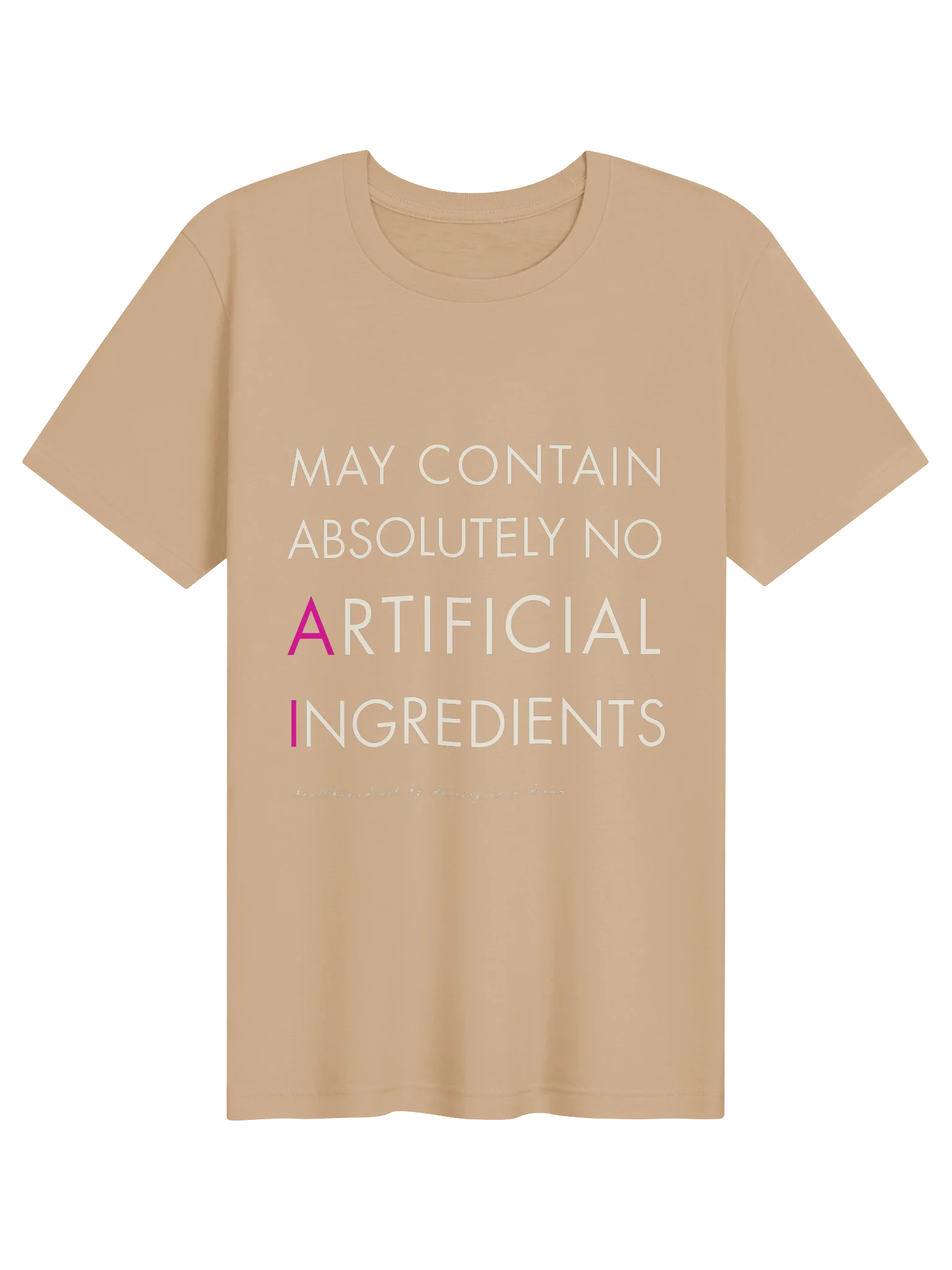 'no artificial ingredients' tee | pink product image (1)