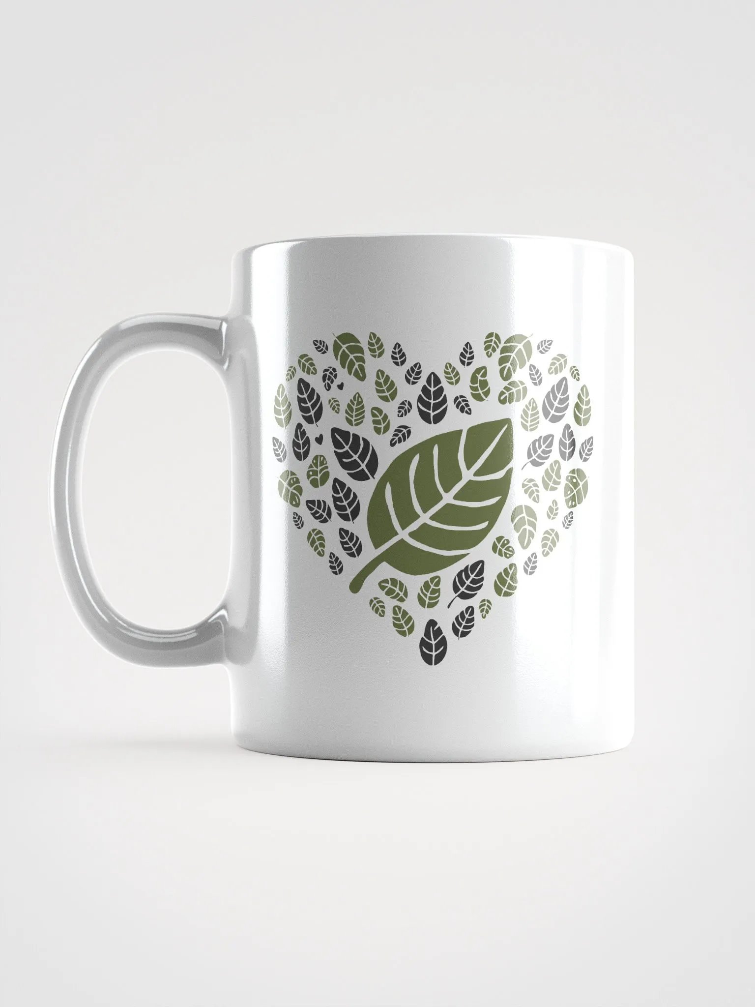 Heartfelt Leaves White Glossy Mug product image (16)