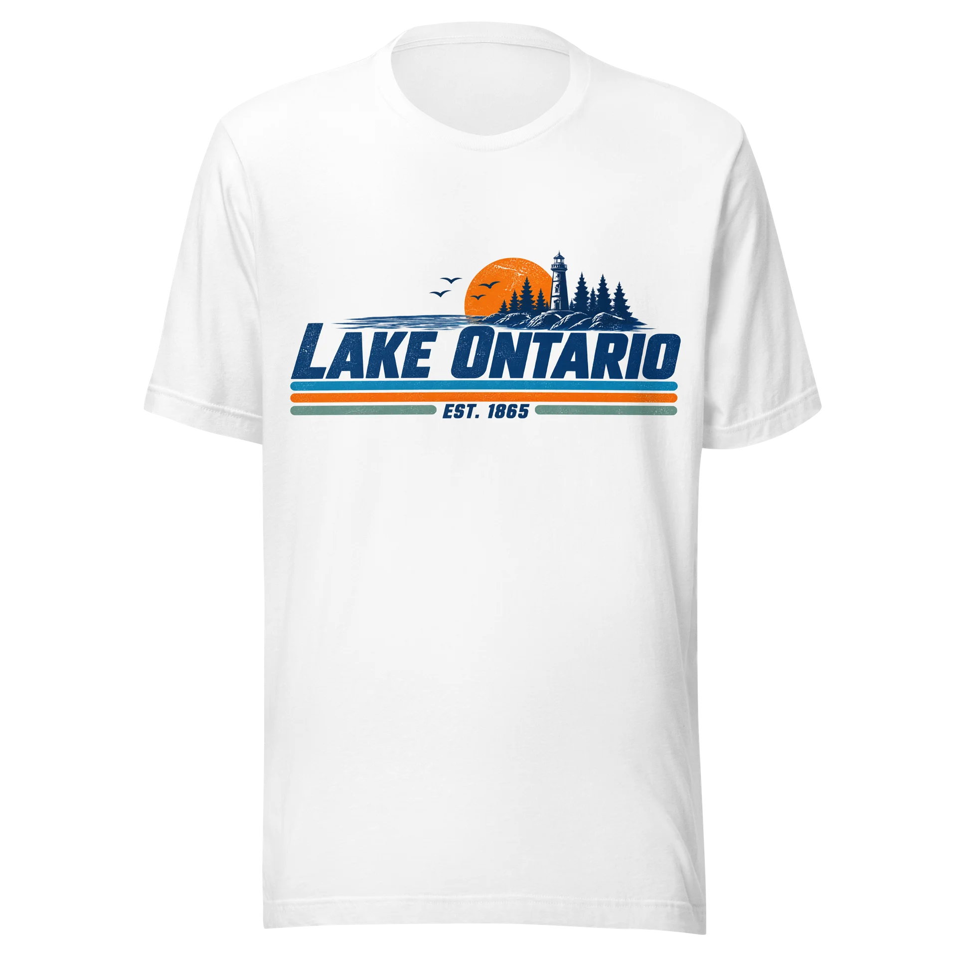 Lake Ontario Vintage Lighthouse Sunset T-Shirt product image (1)