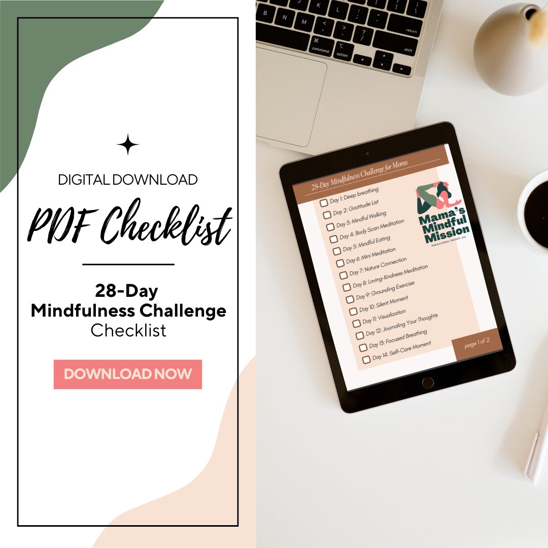 Checklist: 28-Day Mindfulness Challenge for Moms product image (1)