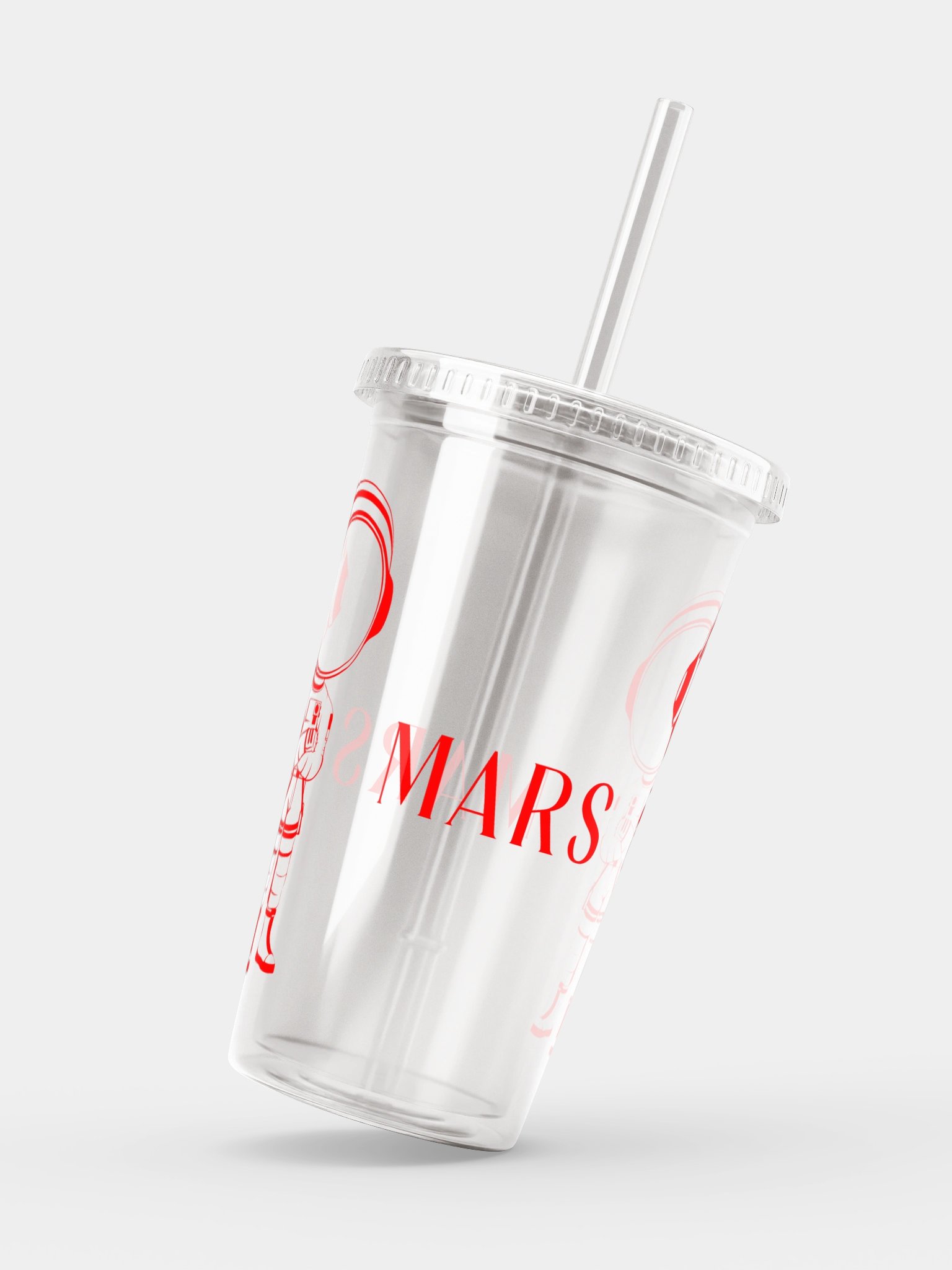 MARS Astronaut Tumbler in Clear with Red Ink product image (2)