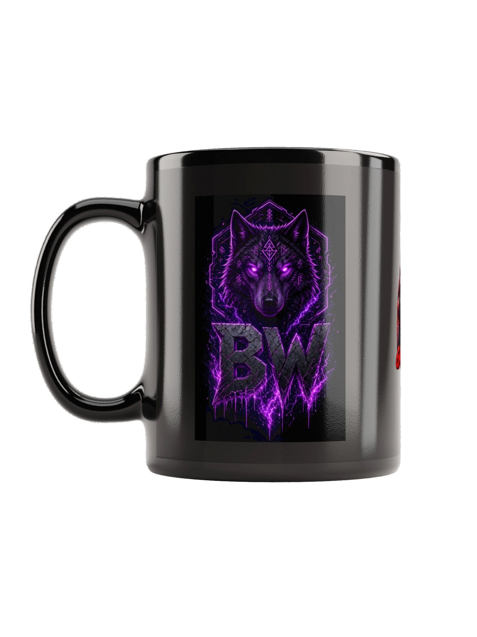 Blood Wolf Gaming Black Glossy Mug product image (1)