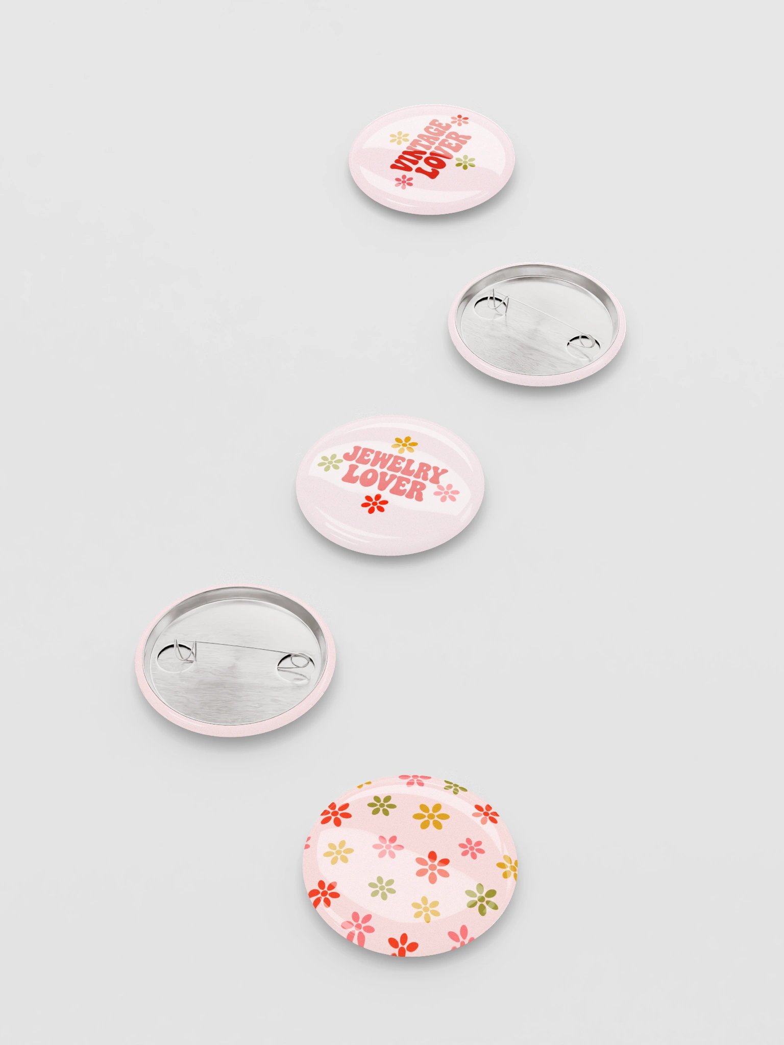 Jewelry & Vintage Lover Button Pins | Set of 5 product image (4)