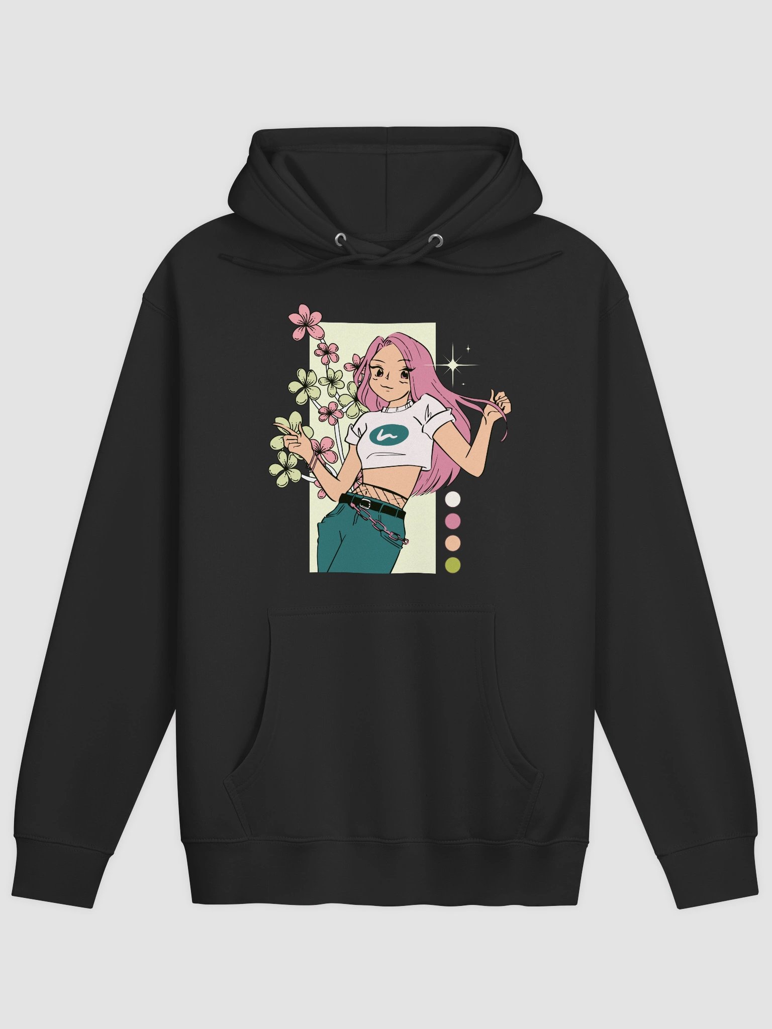 Peaceful Pink Anime Hoodie product image (1)