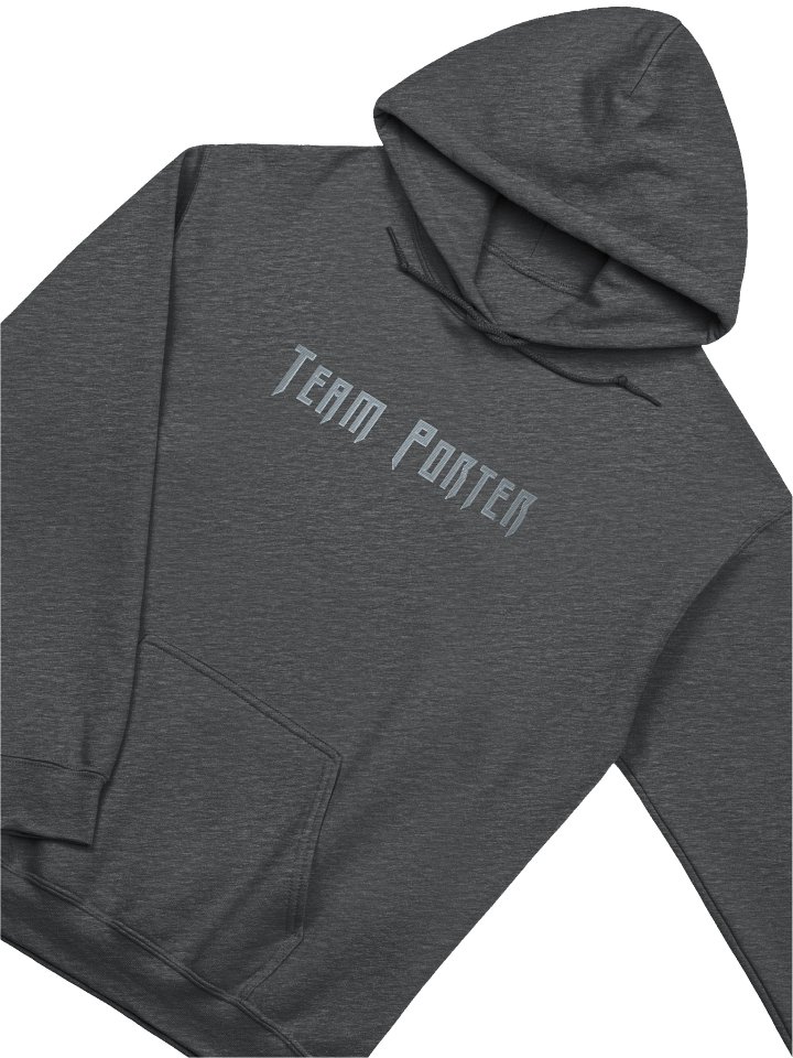 Team Porter Monochrome Embroidered Unisex Hoodie | Grey/Grey product image (2)