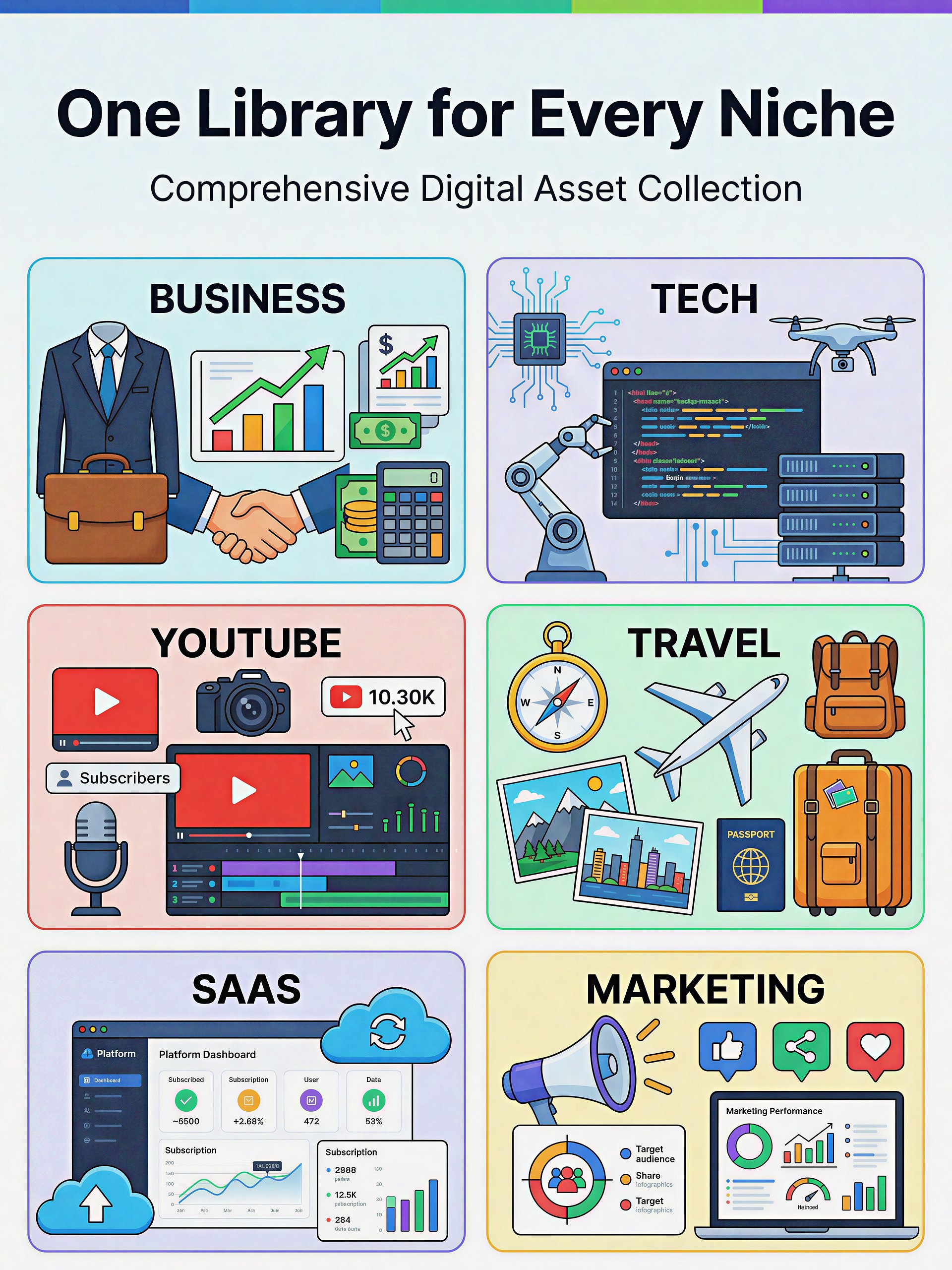 Premium Handcrafted Asset Library – Multi-Niche Original Visuals (No AI) product image (3)