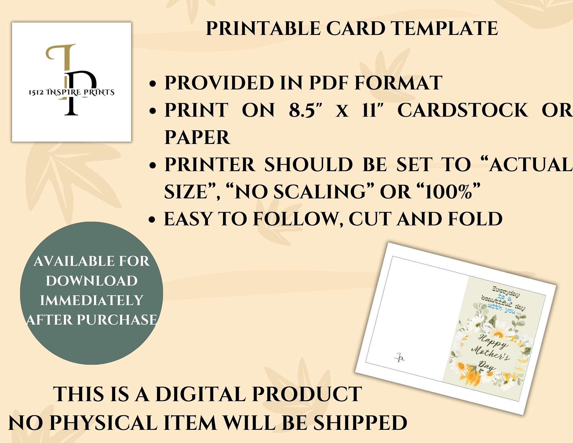 Yellow Accents Mother's Day Card product image (3)