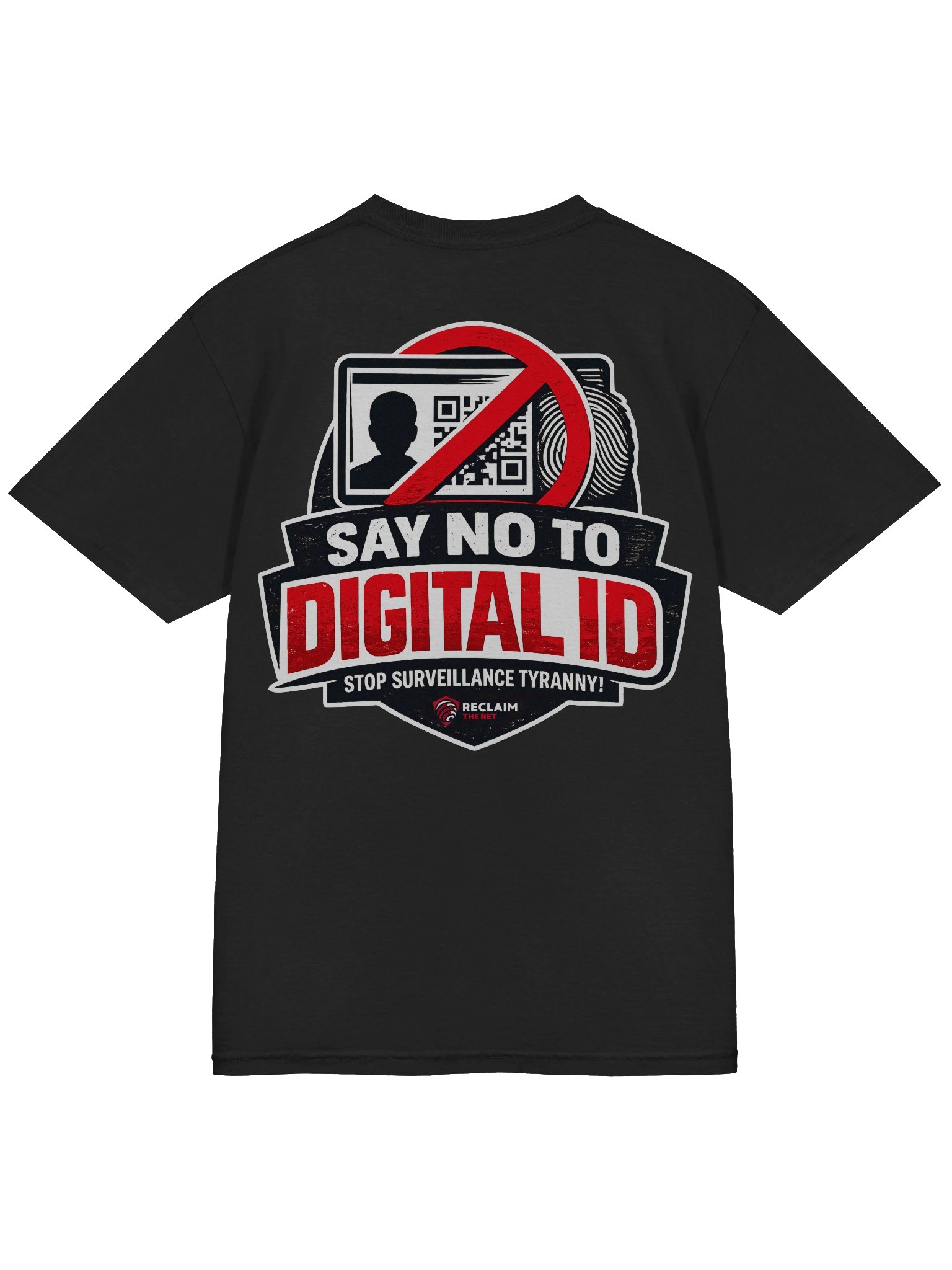 Say No To Digital ID Back Graphic Campaign T-Shirt product image (4)