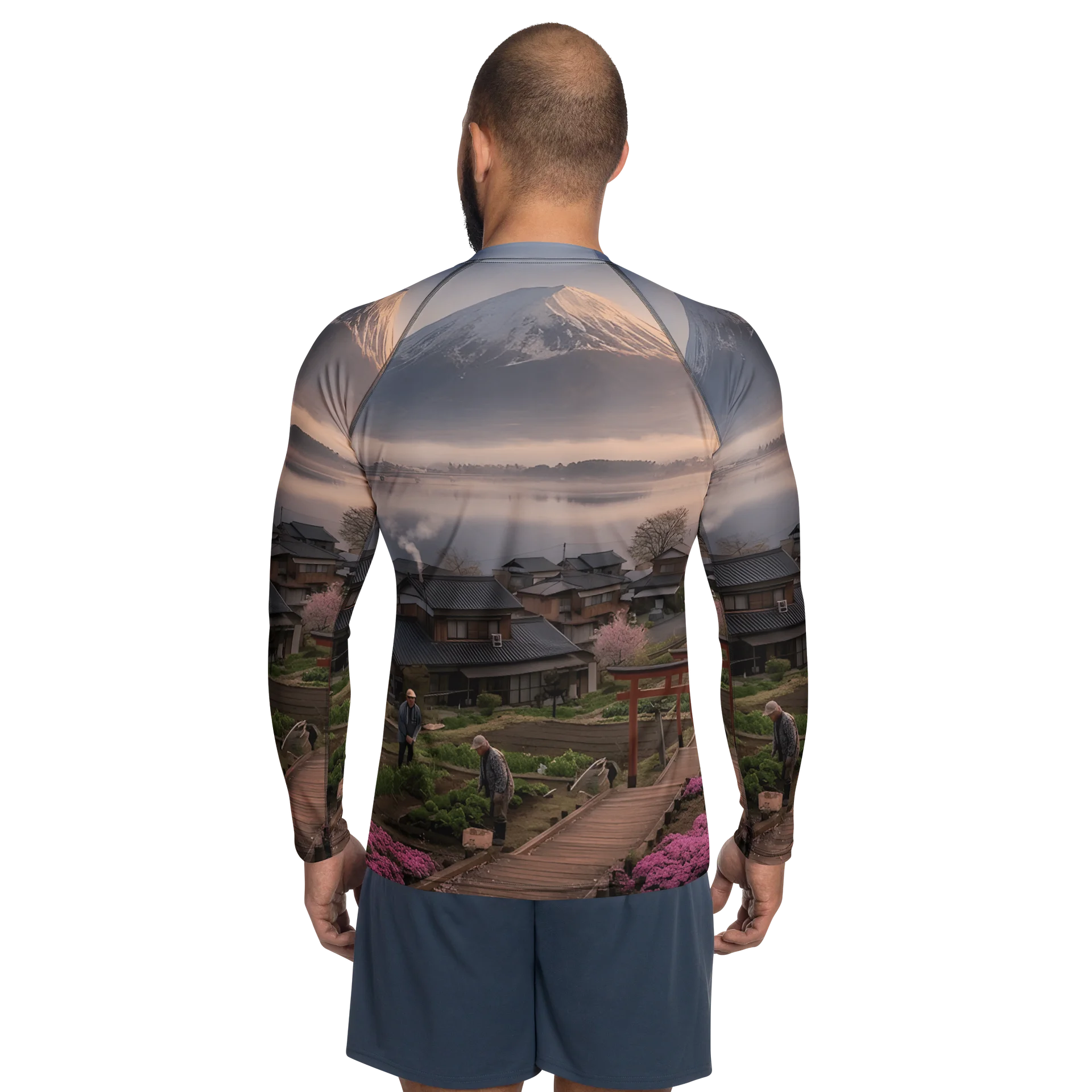 Men's Mount Fuji Long Sleeve Rash Guard | UPF 50+ Sun Protection product image (4)