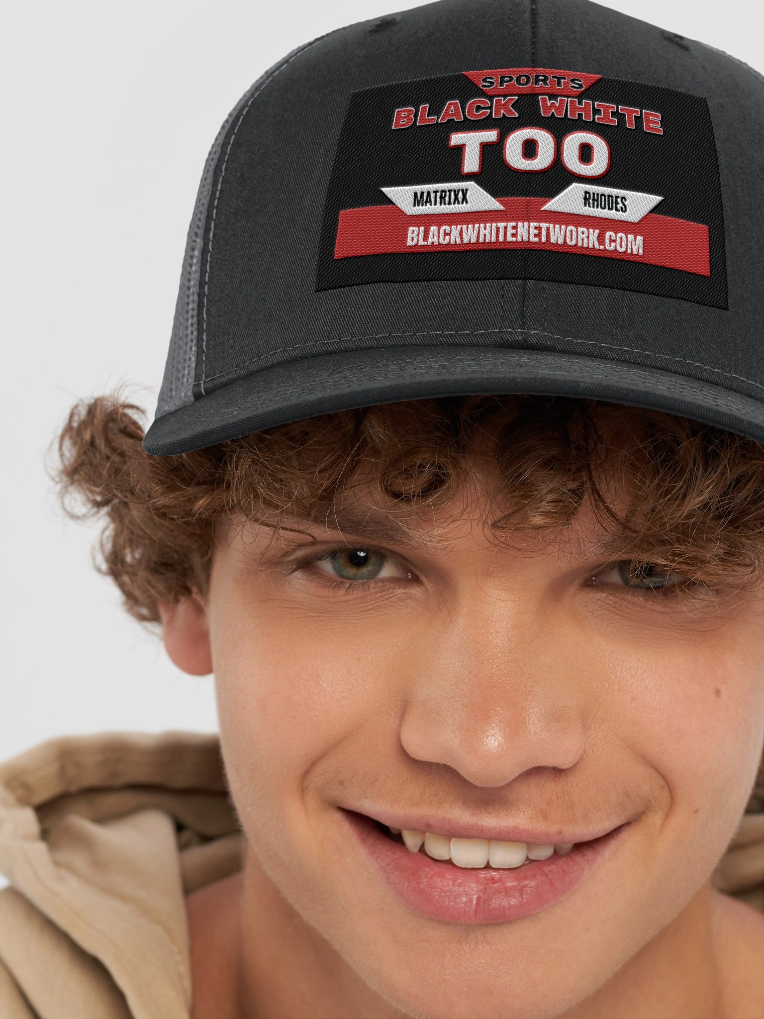 Official Black and White Sports Too Trucker Cap! product image (8)