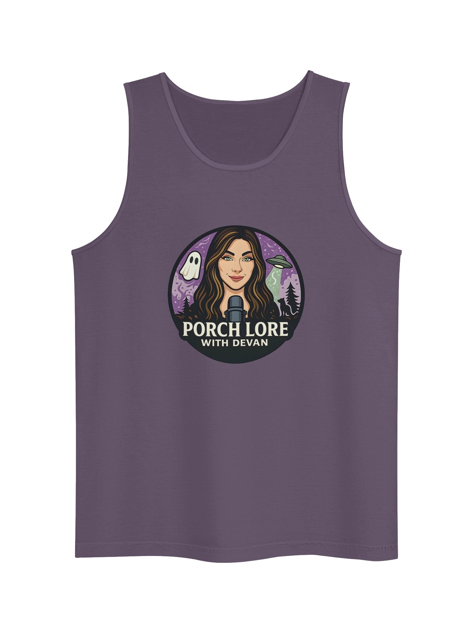 PORCH LORE DEVAN LOGO UNISEX GARMENT DYED TANK TOP product image (1)
