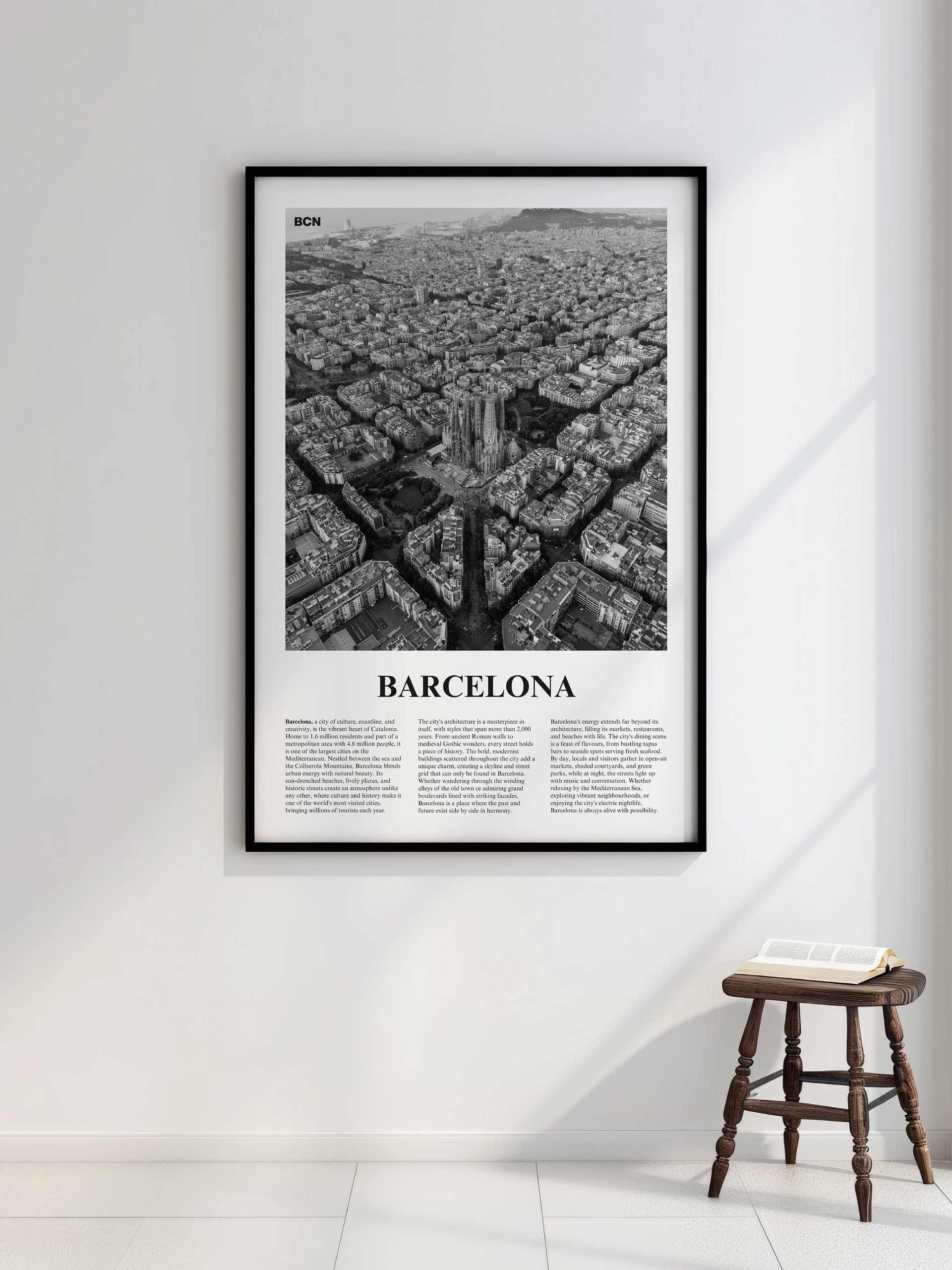 Barcelona 01 Newspaper Poster | Framed product image (2)