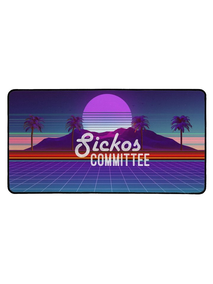 Sickos Committee Synthwave Desk Mat 15.5" x 31.5" product image (1)