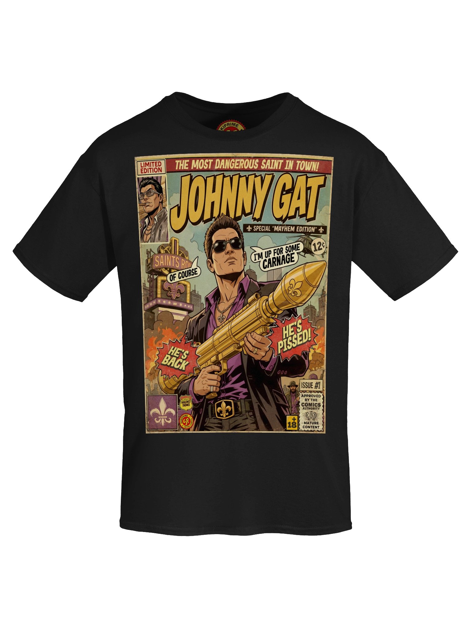 Johnny Gat Comic Art Gaming T-Shirt product image (5)