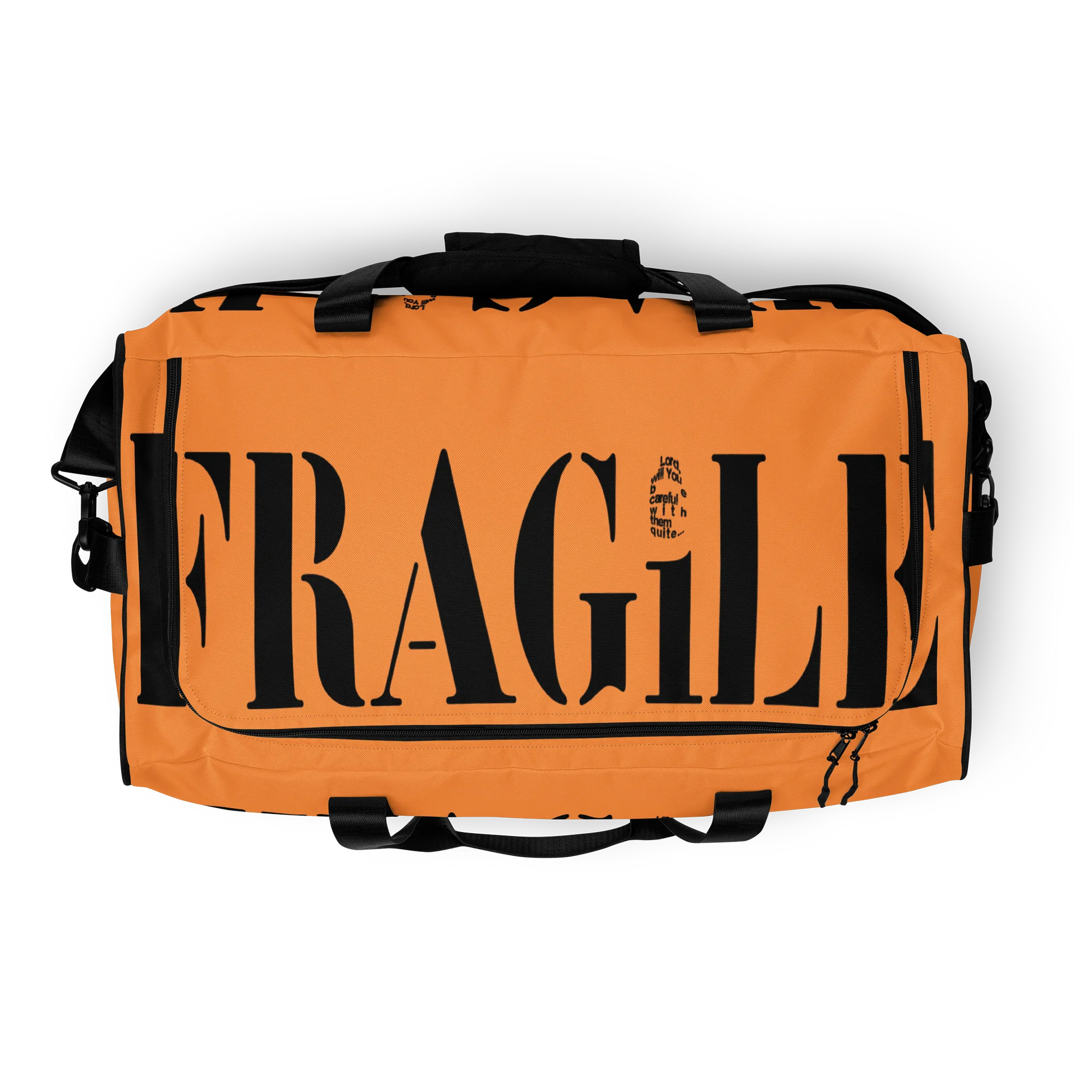 FRAGiLE Orange Duffel Bag product image (8)