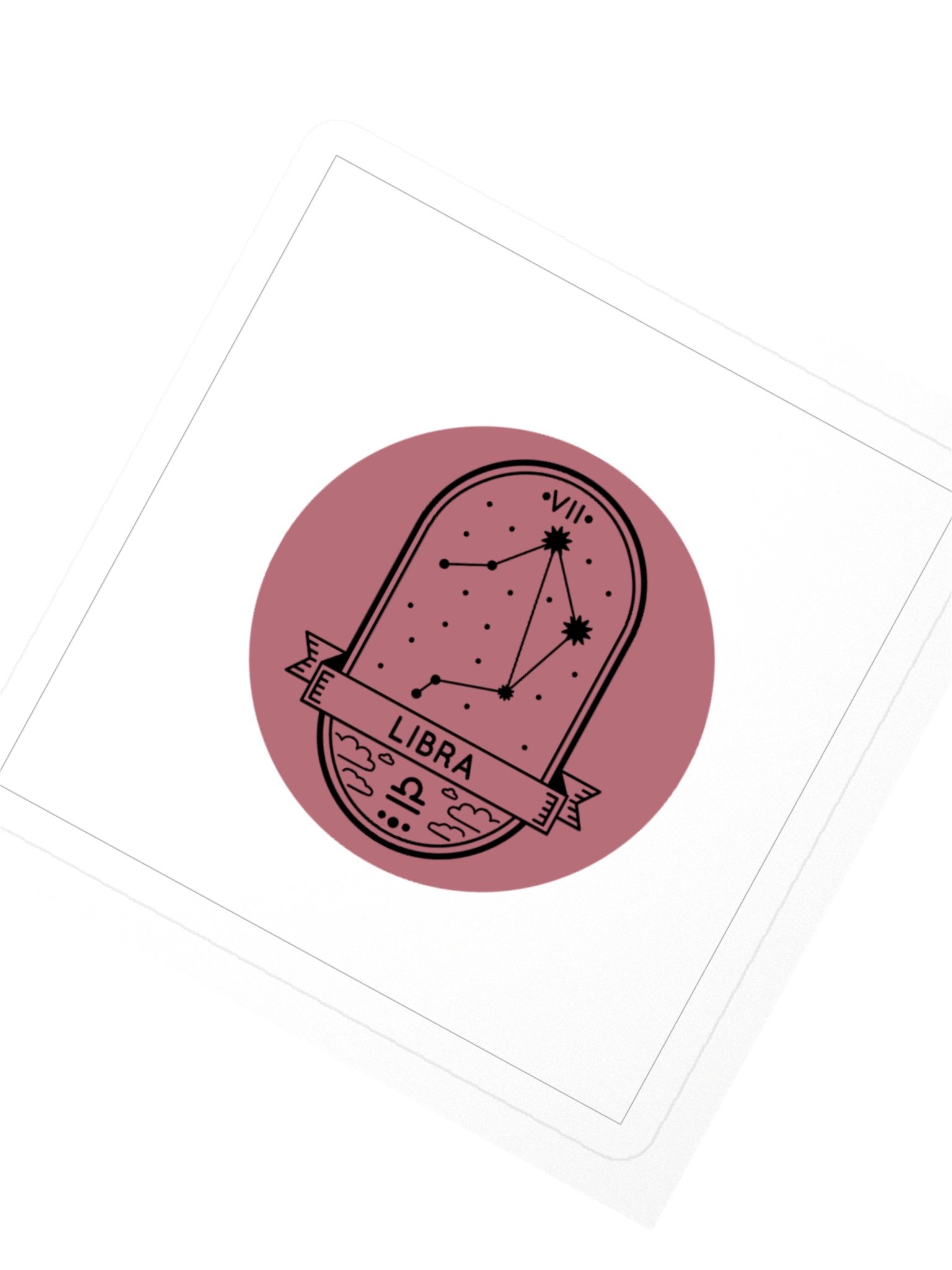 Libra Zodiac Sticker — Elegant Circular Astrology Emblem Design product image (2)