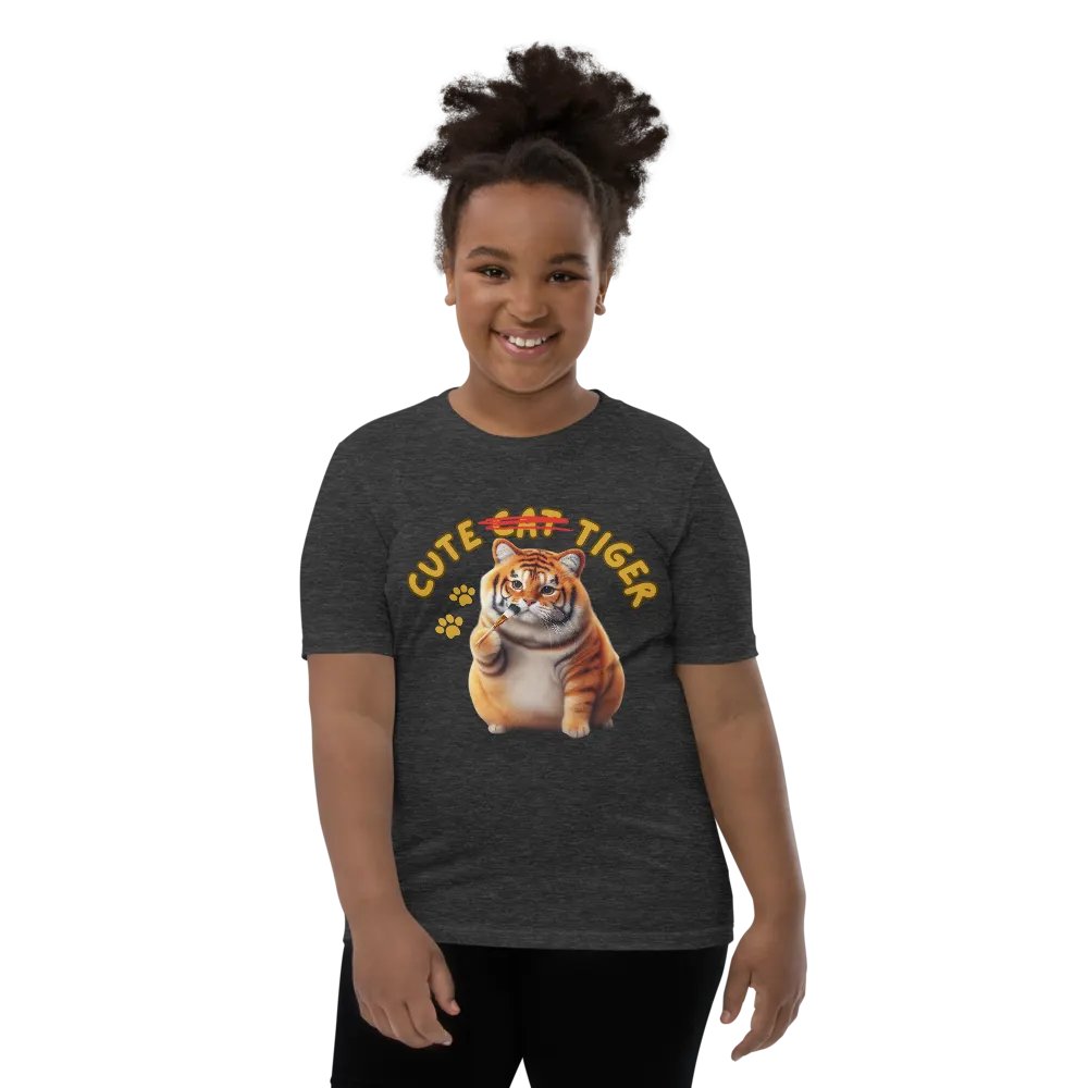 'Cute Not Cat But Tiger' Youth T-Shirt 🐱🐯😄 product image (54)