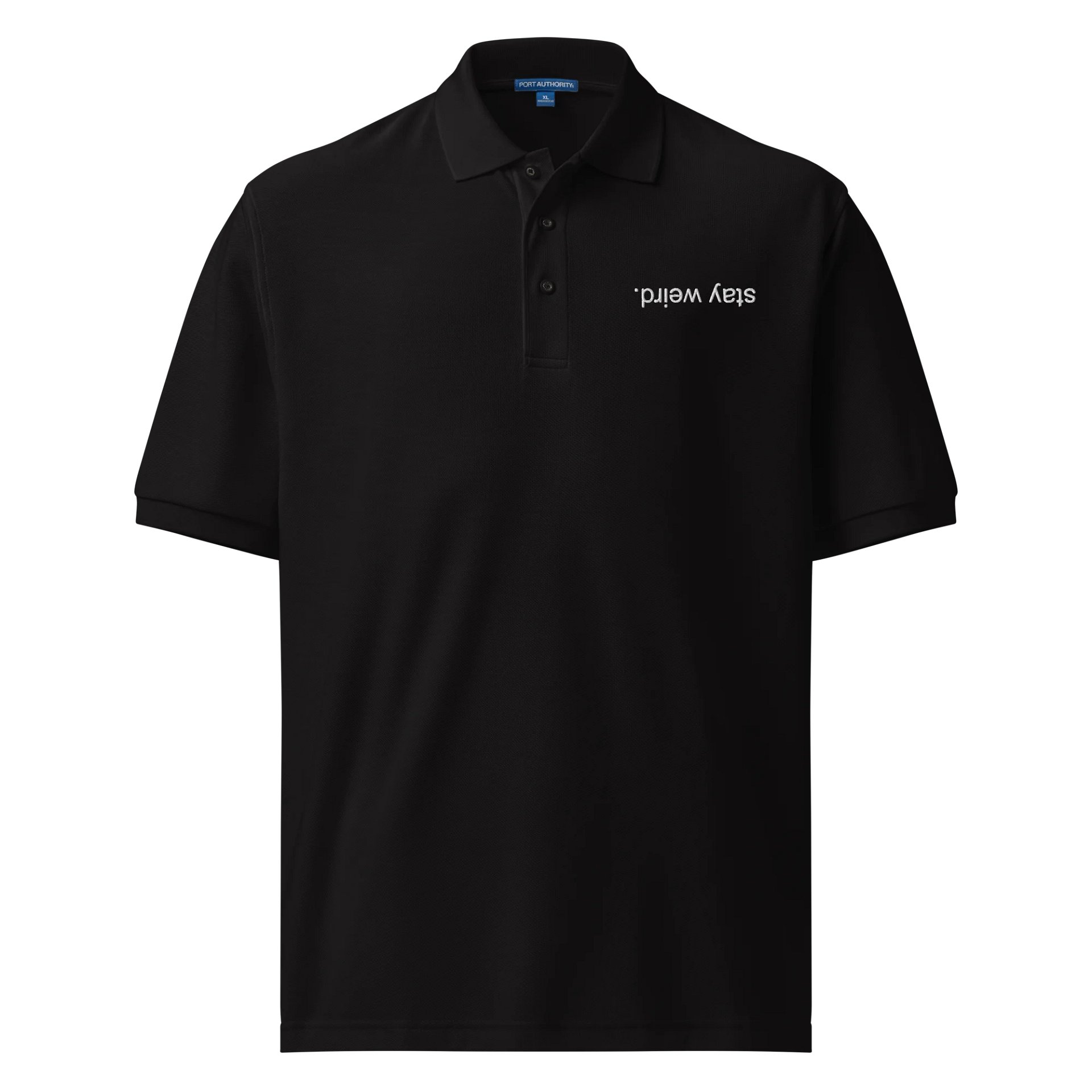 stay weird polo embroidered tee product image (1)