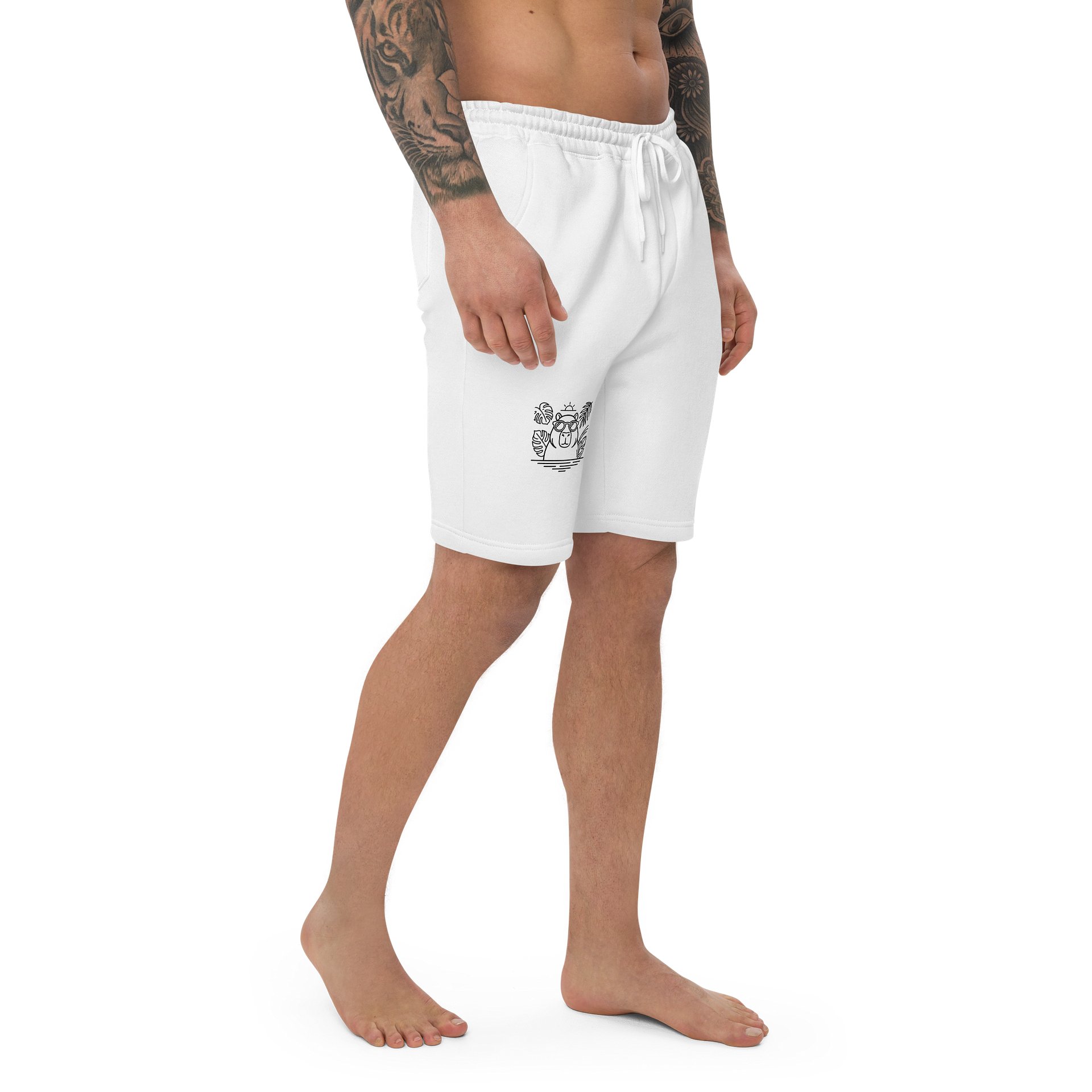 Quiet Tropics Lounge Shorts, Signature Capybara Fleece Shorts in Relaxed Minimalist Design product image (2)