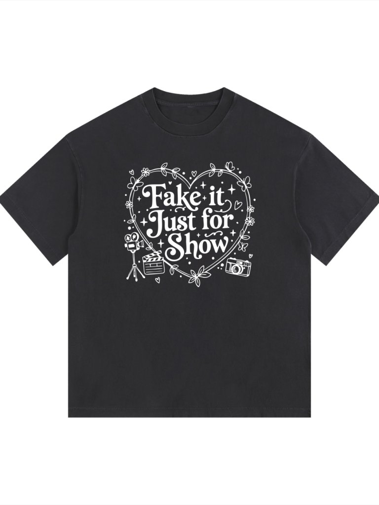 Fake It - Vintage Washed Oversized Cotton T-Shirt product image (1)