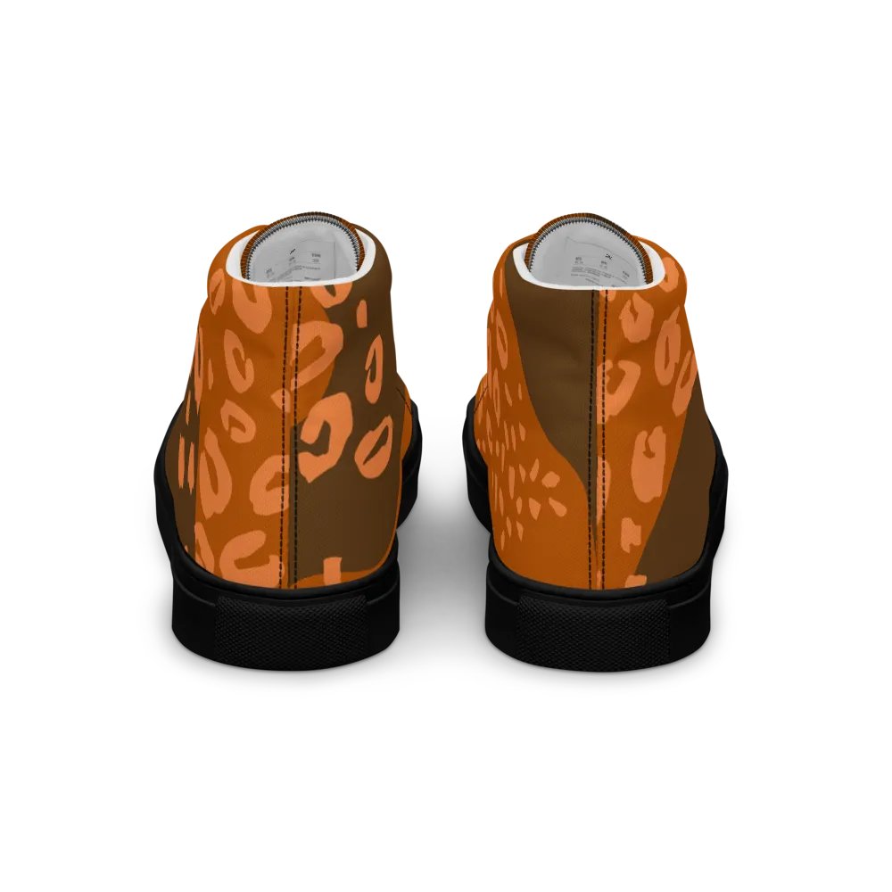 Leopard Orange Men's High Tops product image (13)
